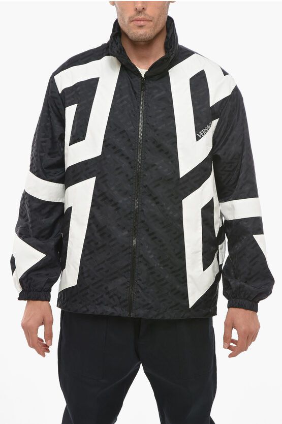 og1mm0524 Nylon Windbreaker Jacket in Black