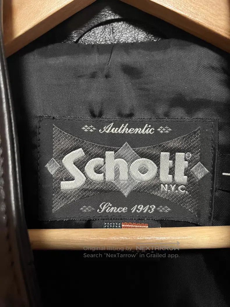 Schott Schott Icelandic wax cowhide biker jacket Size US L / EU 52-54 / 3 - 3 Thumbnail