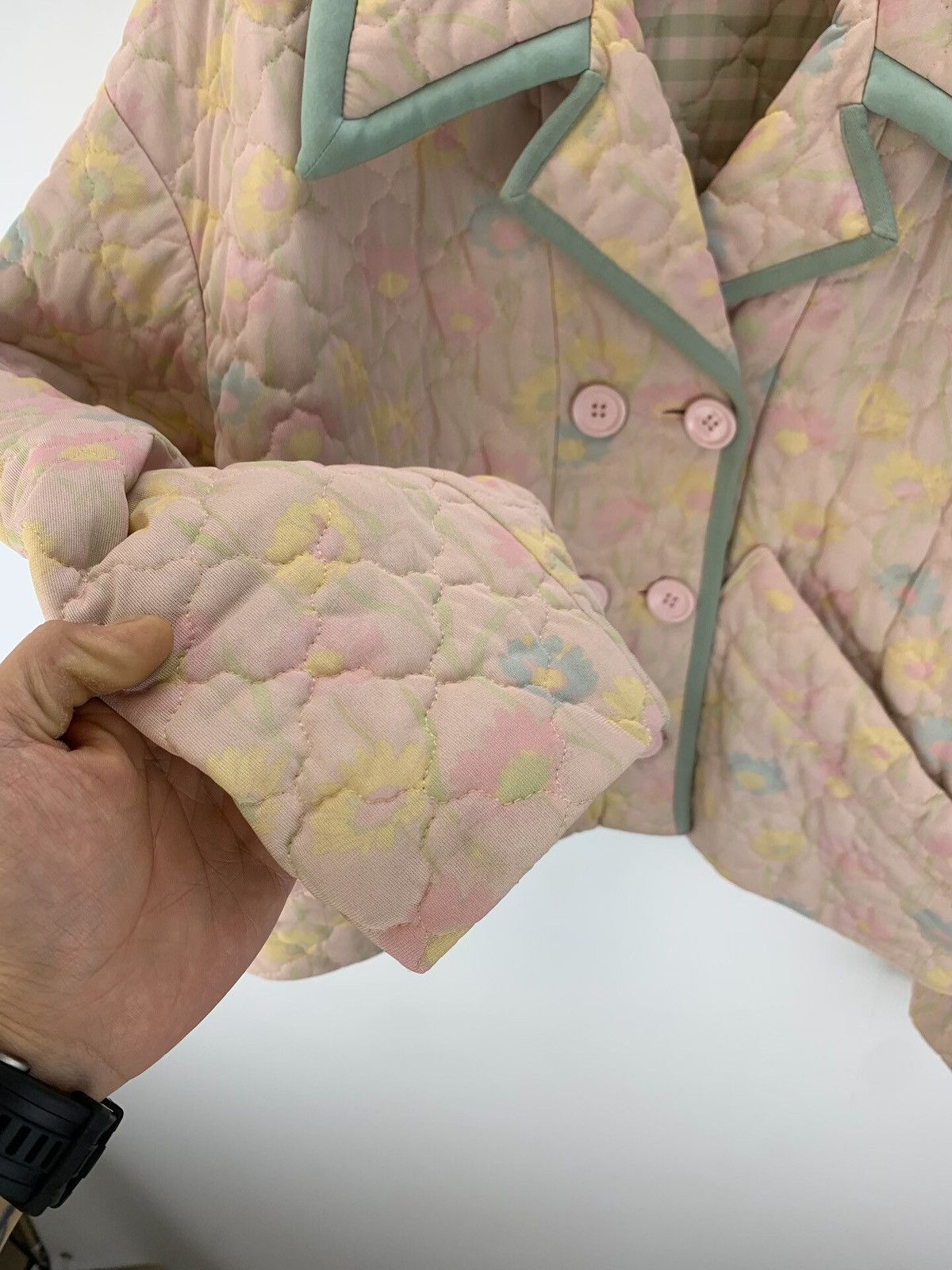 Fendi Fendi Pink Quilted Daisies Jacket Size XS / US 0-2 / IT 36-38 - 6 Thumbnail