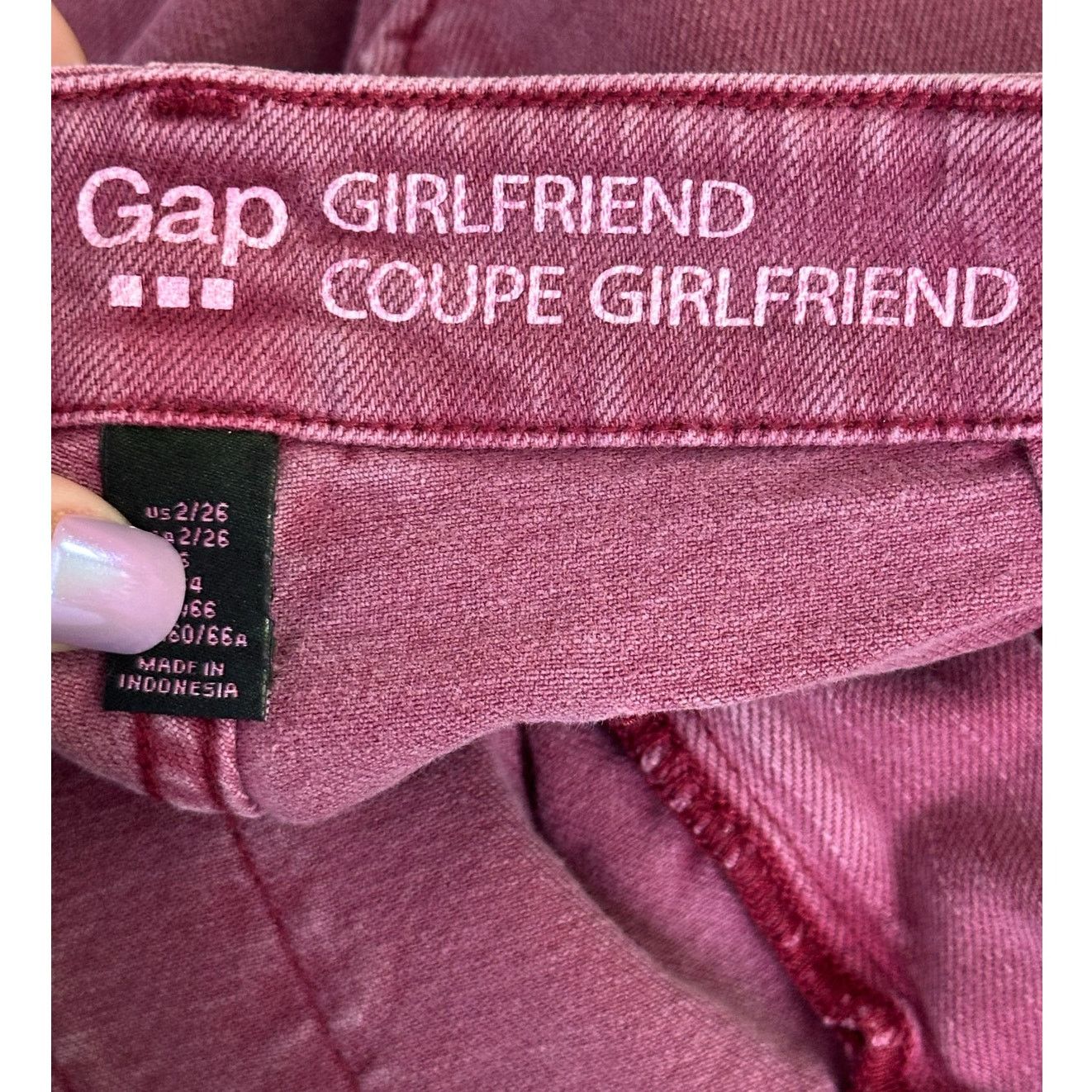 Gap Gap pink girlfriend low rise jeans size 2 Size 26" / US 2 / IT 38 - 3 Thumbnail