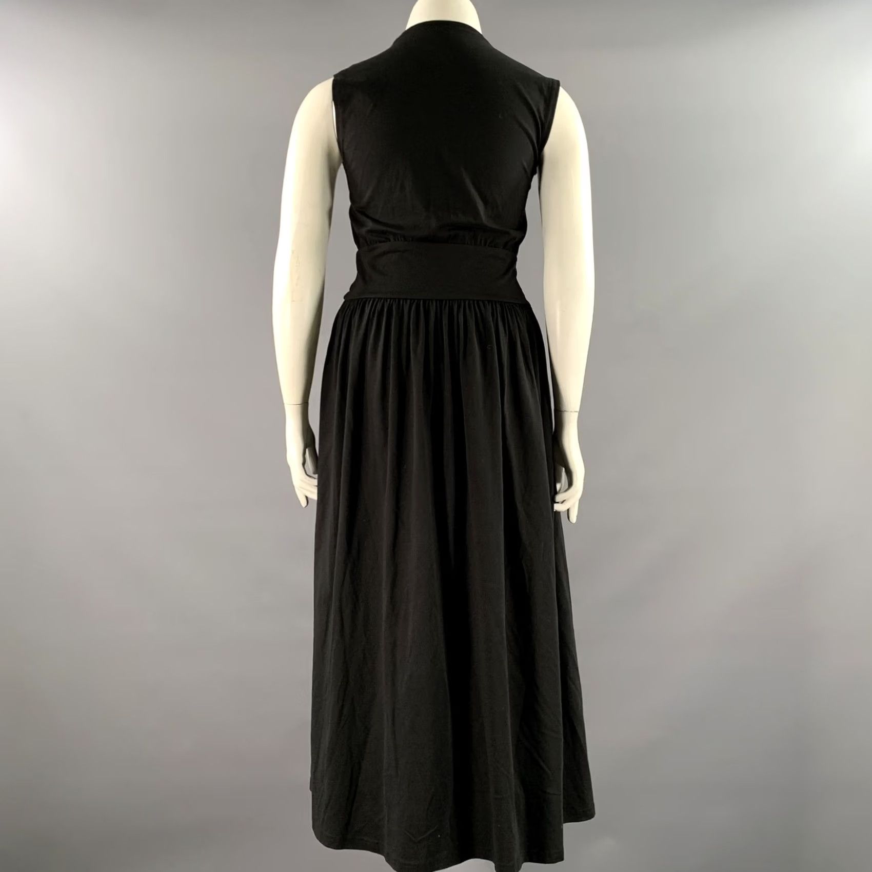 Vintage TOTEME Cotton Sleeveless Long Dress Black Size L Size L / US 10 / IT 46 - 3 Thumbnail