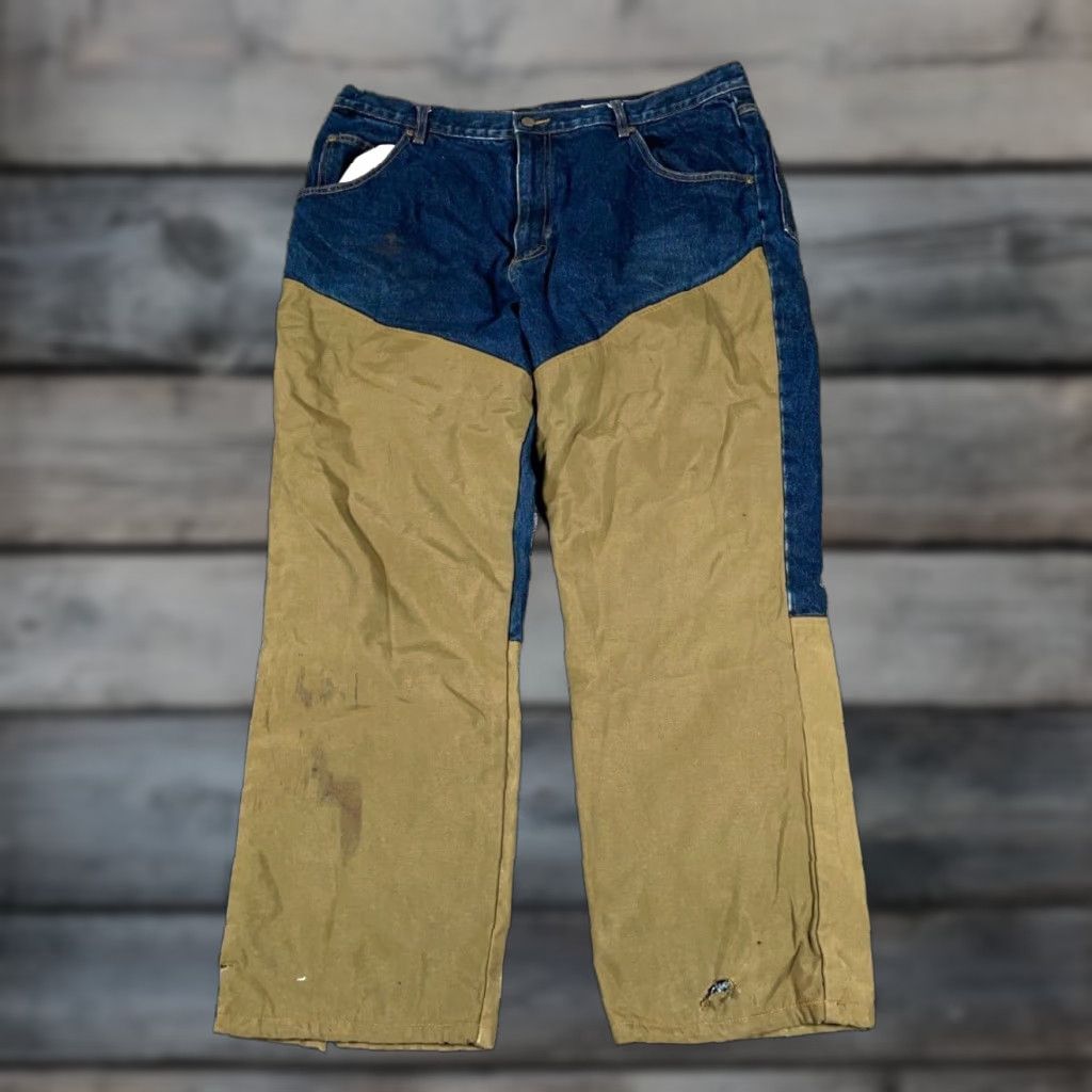Denime VINTAGE Flannel Lined Brush Pants Jeans Men's 40 x 29 Blue Denim Outdoors Nature Size US 40 / EU 56 - 1 Thumbnail