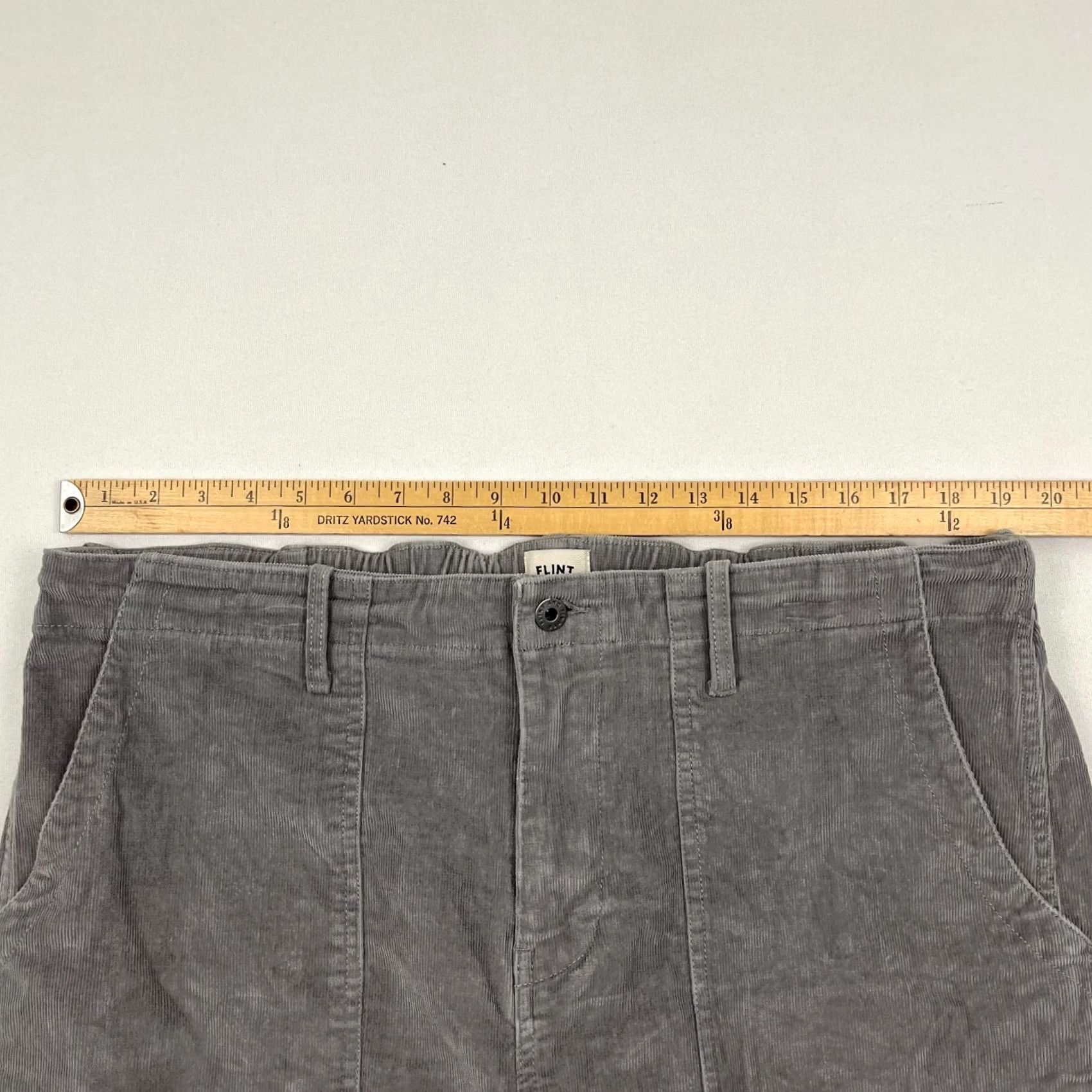 Vintage Flint & Tinder Fatigue Pants Mens 38 x 29 Gray Corduroy Chino Straight 5-Pocket Denim? Size US 38 / EU 54 - 4 Thumbnail