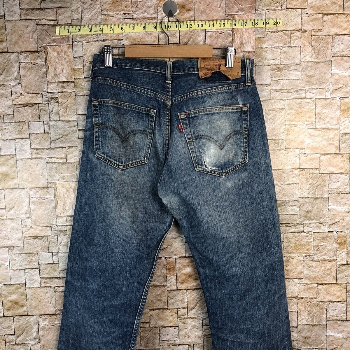 Levi's 501 Levis Blue Distressed Denim Pants #A970 Size US 30 / EU 46 - 14 Thumbnail