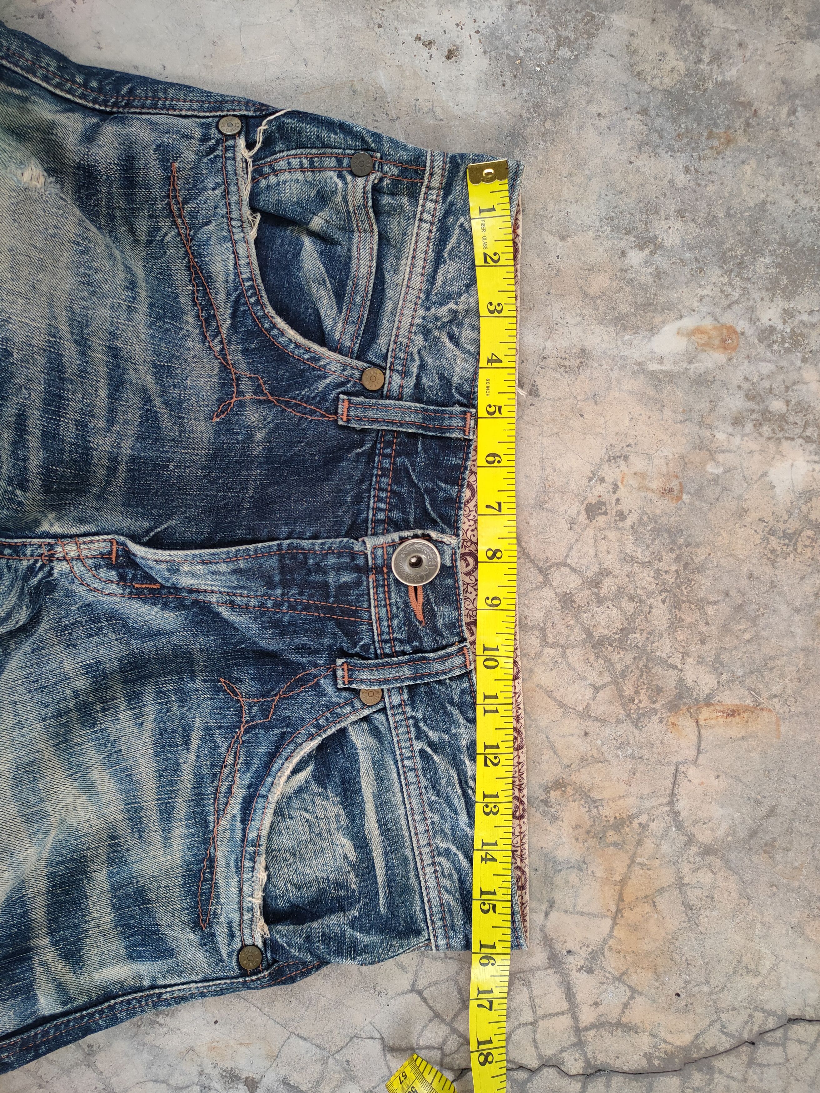 Edition Japan Vintage Edwin Patch wing faded ripped jeans denim pants Size US 32 / EU 48 - 8 Thumbnail
