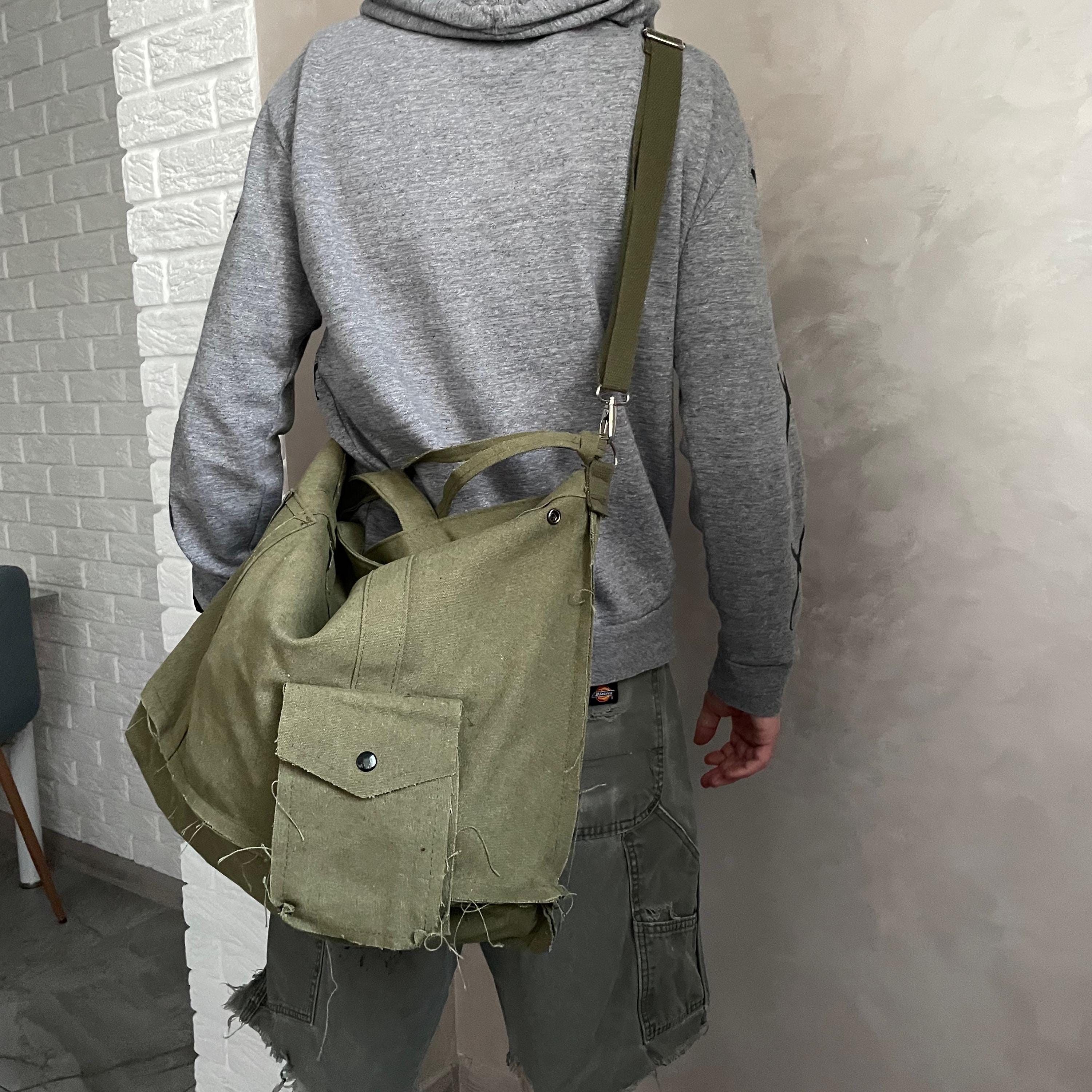 Other Large Canvas Messenger Bag y2k japanese style alt faded Size ONE SIZE - 1 Thumbnail