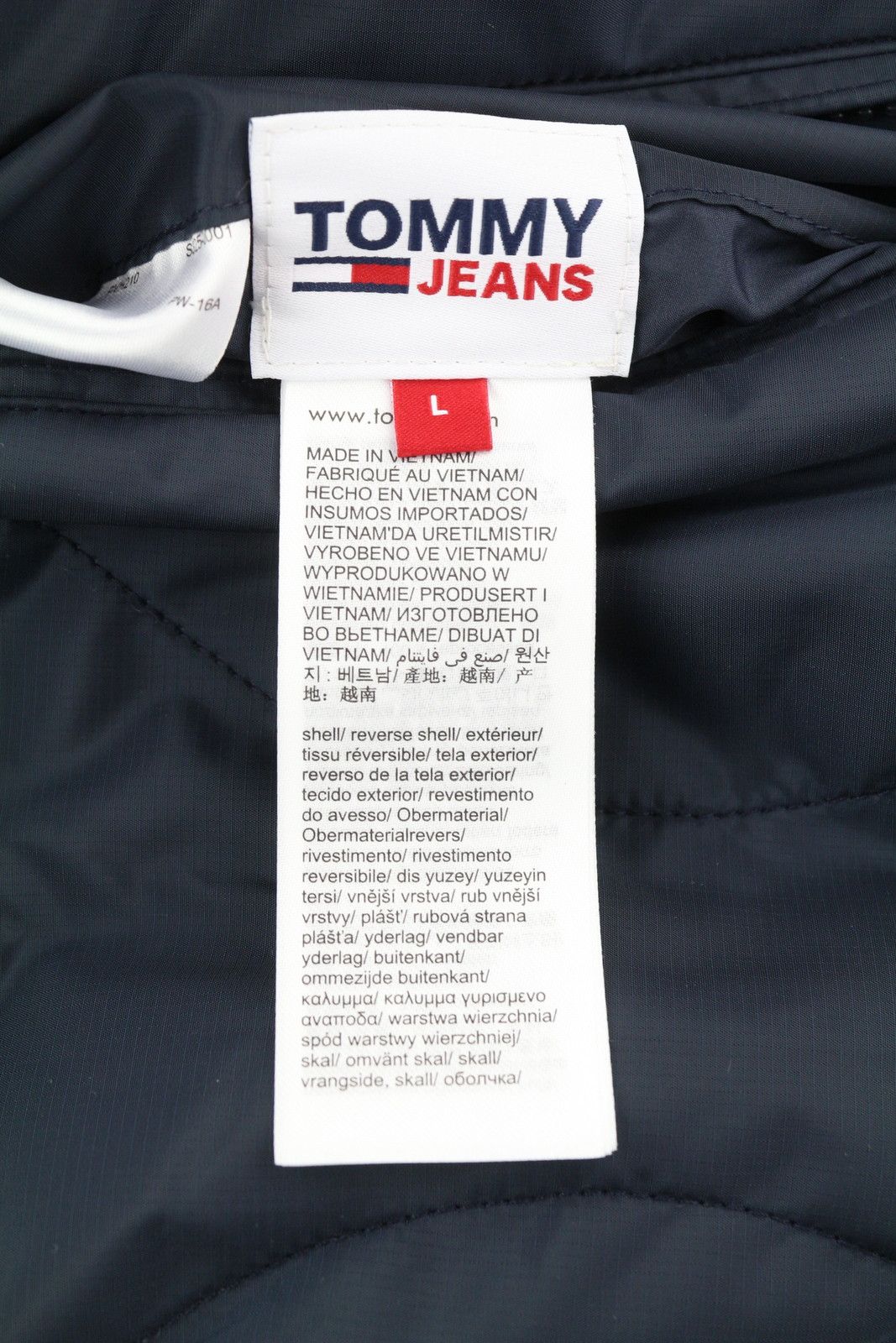 Tommy Hilfiger REVERSIBLE QUILTED L Blue Quilted Hooded Zip Jacket 86390 Size US L / EU 52-54 / 3 - 12 Thumbnail