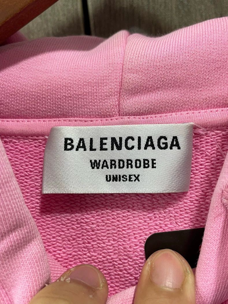 Balenciaga Balenciaga Pink Embroidered Hoodie Size US XS / EU 42 / 0 - 9 Thumbnail