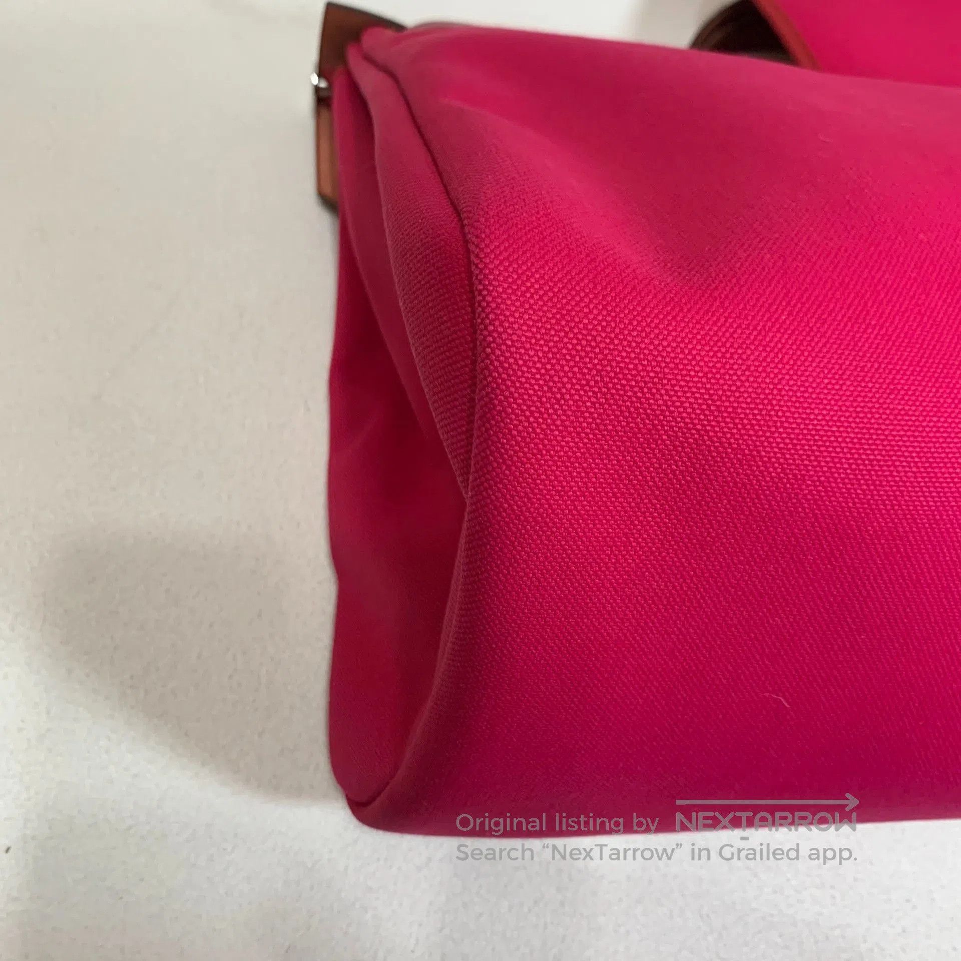 Hermes Hermes Herbag50 Leather Canvas Shoulder Bag. Size ONE SIZE - 7 Thumbnail