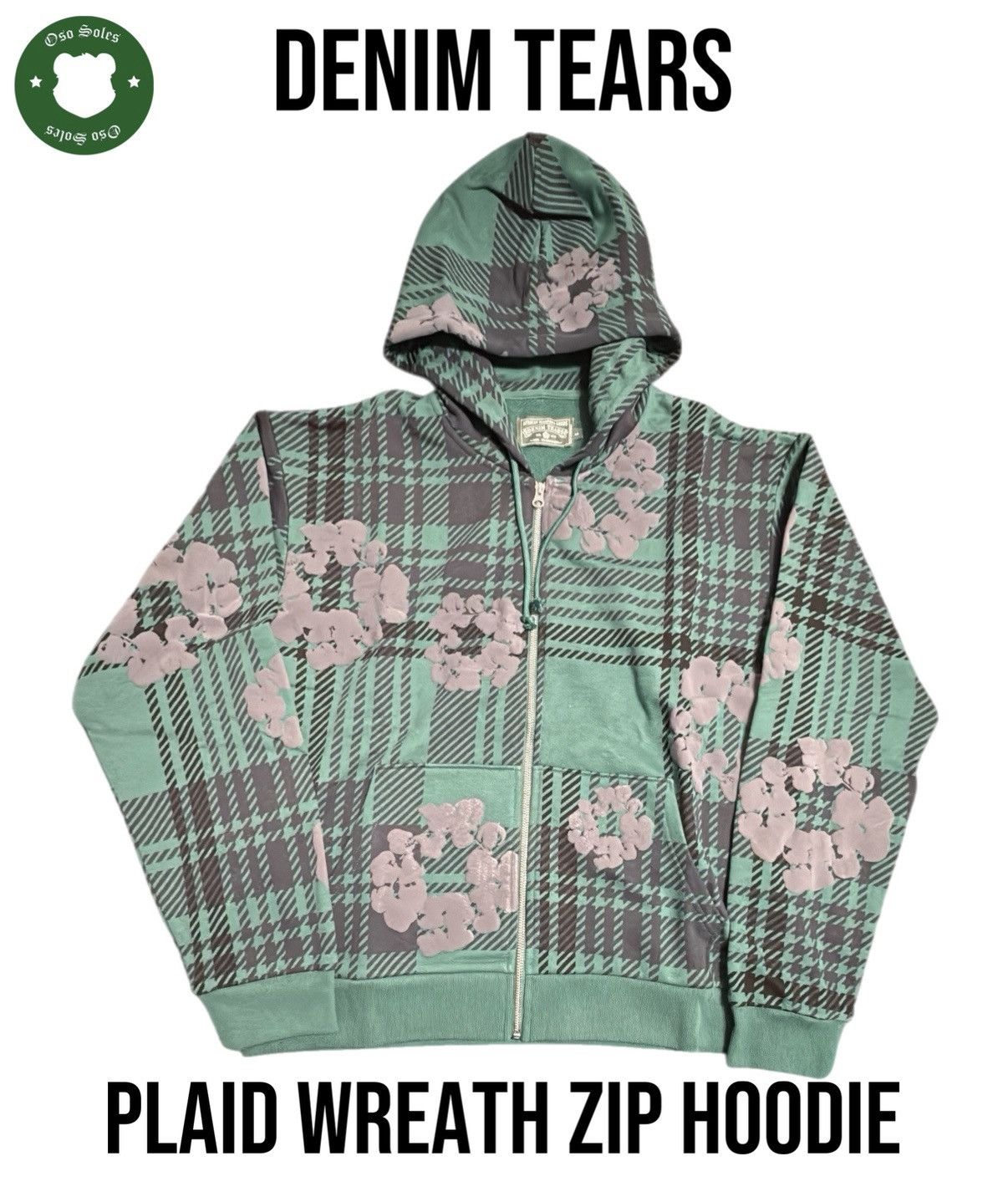DENIM TEARS DENIM TEARS Plaid Wreath Zip Hoodie Large Size US L / EU 52-54 / 3 - 1 Thumbnail