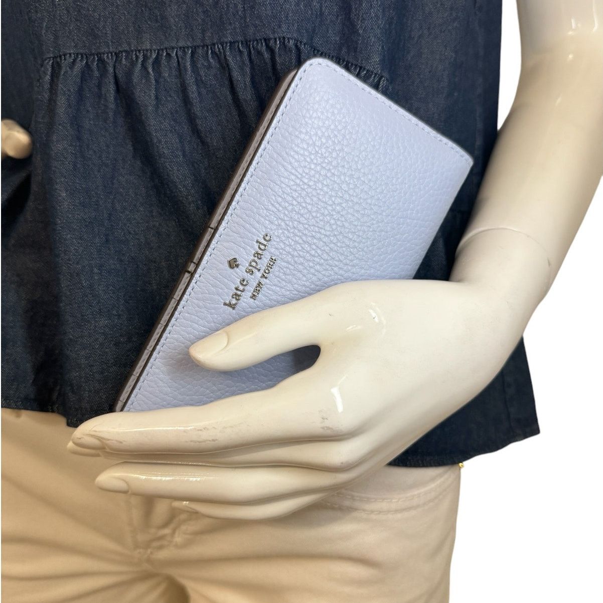Kate Spade Kate Spade Dumpling Large Slim Bifold Wallet Serenity Size ONE SIZE - 4 Thumbnail