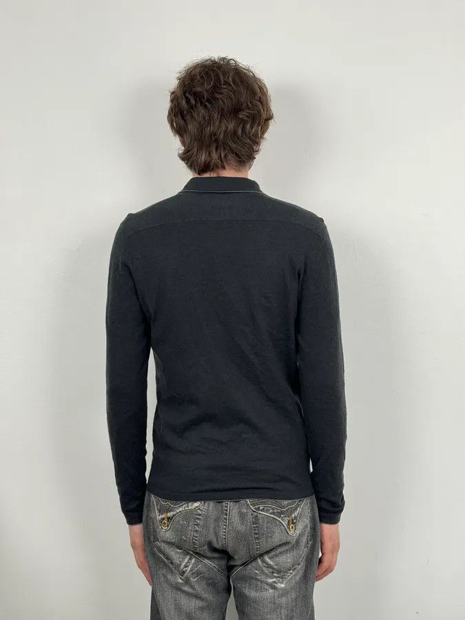 Emporio Armani 2010s Emporio Armani Grey Wool Polo Longsleeve Size US S / EU 44-46 / 1 - 3 Thumbnail