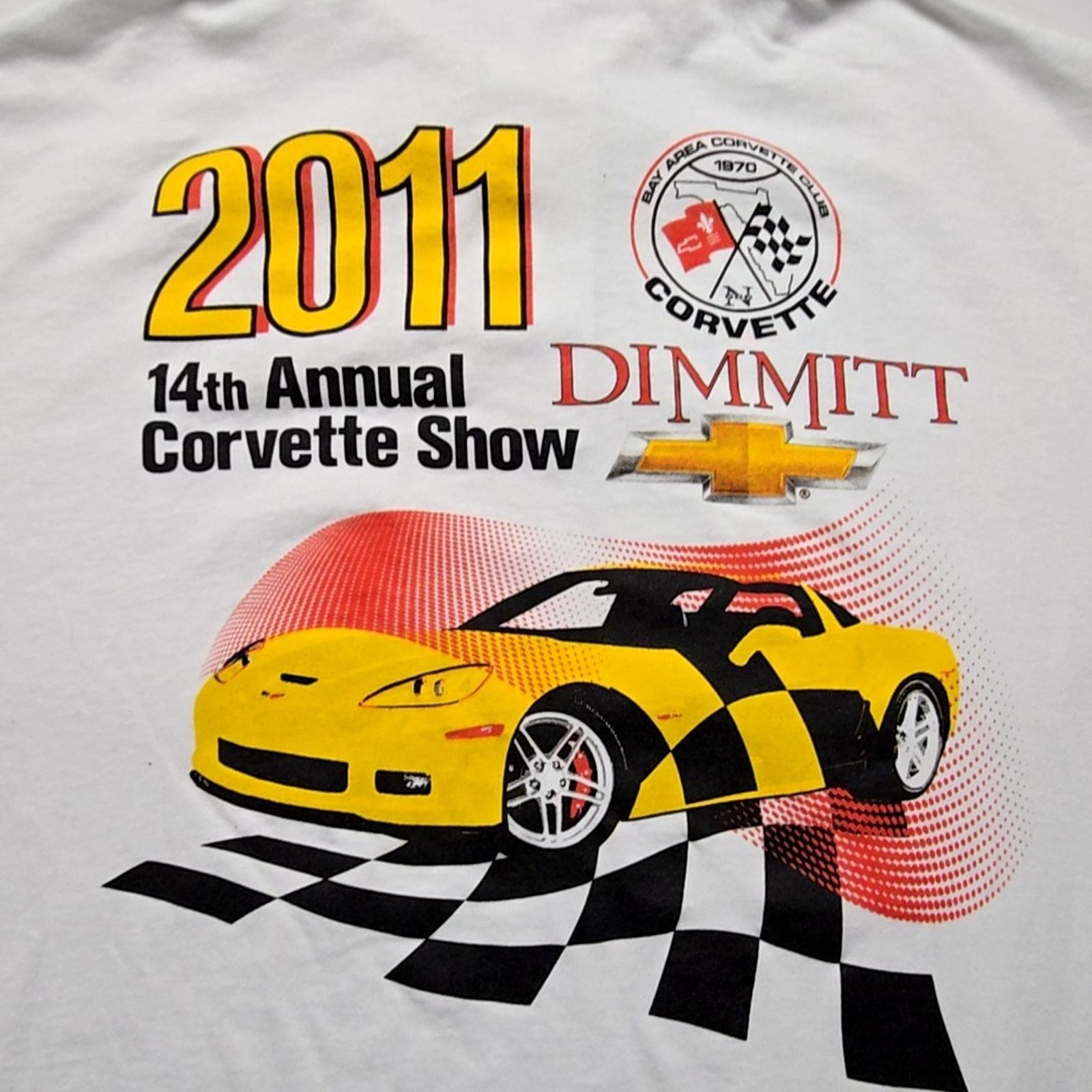 Jerzees Dimmitt Corvette Show Polo Jerzees White Mens XL Shirt Size US XL / EU 56 / 4 - 5 Thumbnail