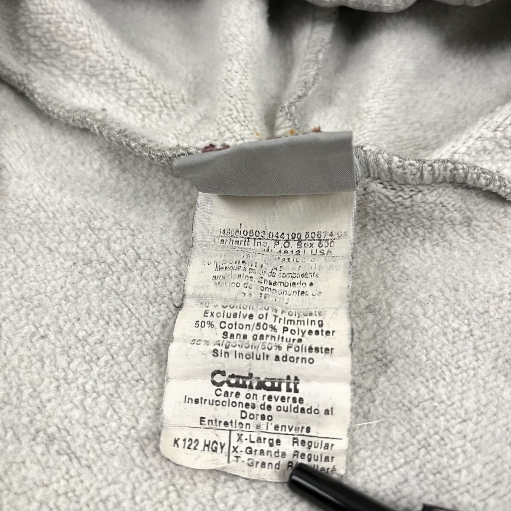 Carhartt VINTAGE Carhartt Hooded Sweatshirt Mens XL Gray K122 HGY Fleece Retro Skate Full Zip Y2K Size US XL / EU 56 / 4 - 4 Thumbnail