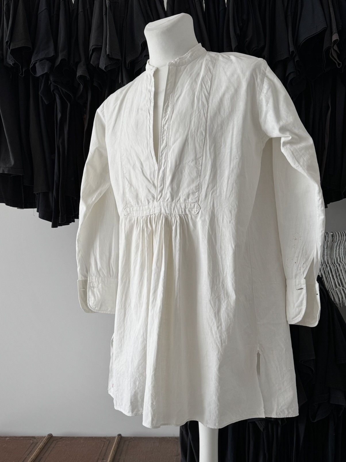 Japanese Brand 1910s Antique Edwardian Era Dress/Nightgown Smock Shirt Size US M / EU 48-50 / 2 - 3 Thumbnail
