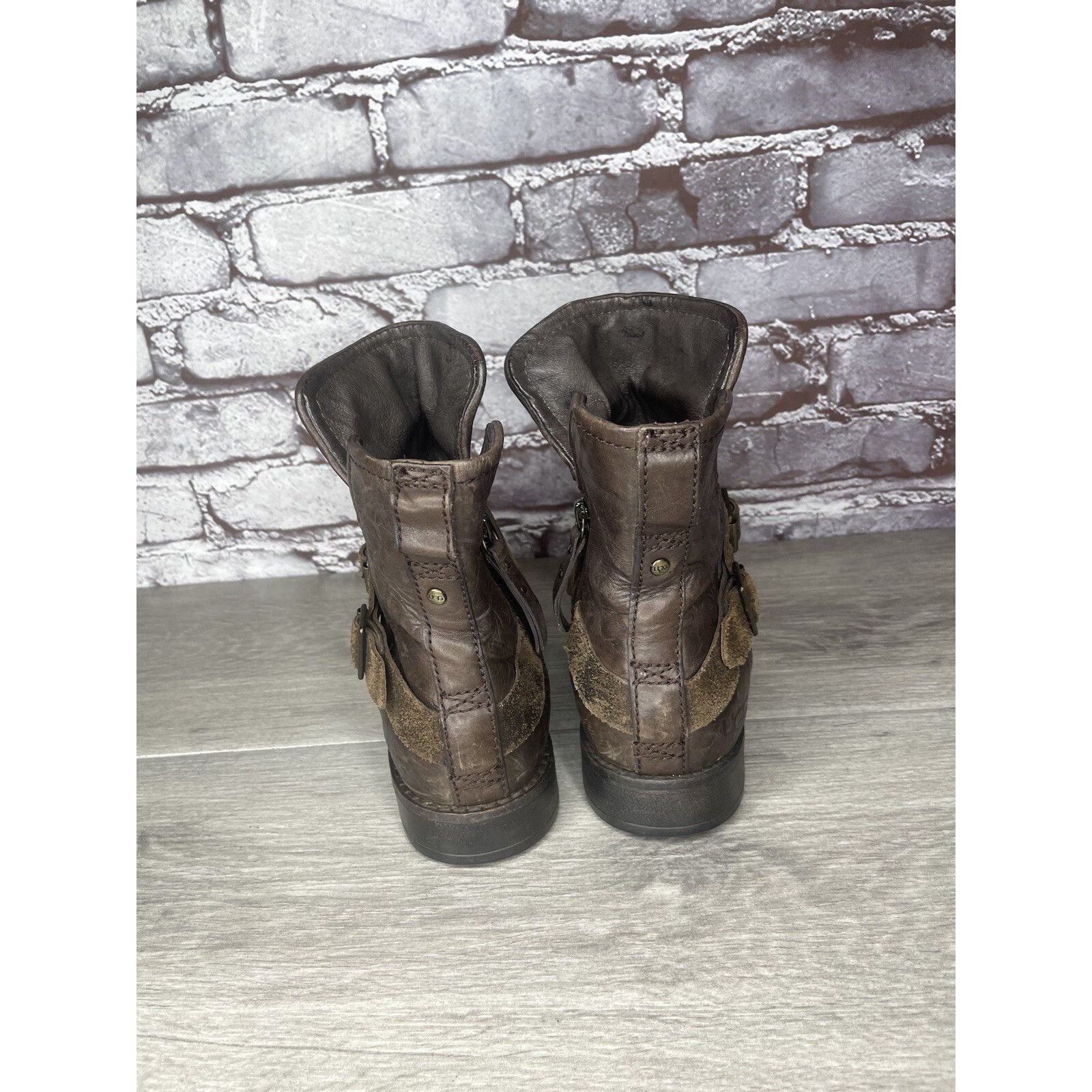 Ugg UGG® AUSTRALIA CYBELE STOUT LEATHER BIKER BOOTS Women Sz 5.5 Size US 5.5 / IT 35.5 - 5 Thumbnail