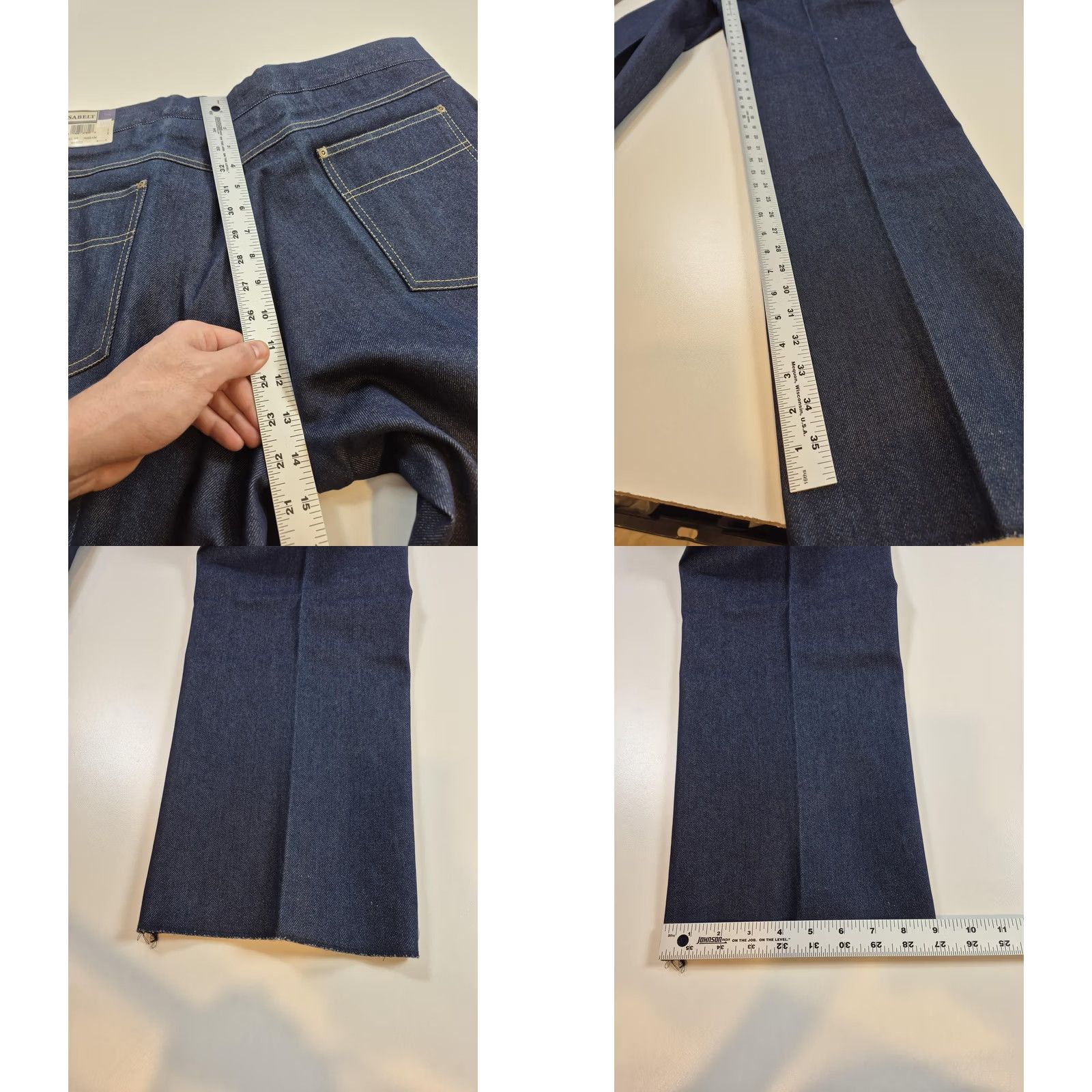 Vintage VTG Sansabelt Jeans Mens 40x37 Blue High Rise Straight Leg Denim Pants with 5-Pocket Design Jeans Size US 40 / EU 56 - 8 Thumbnail