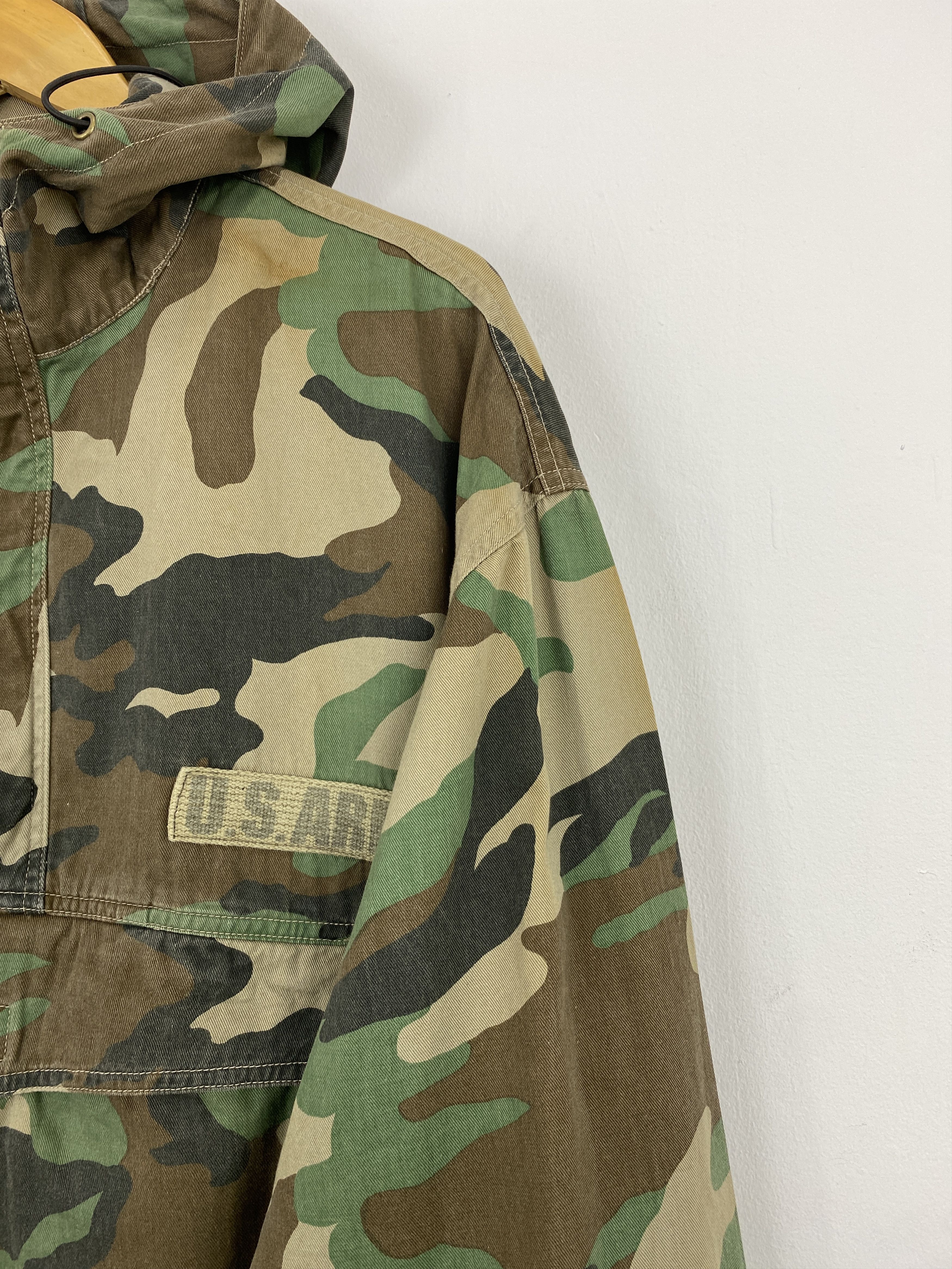 Vintage Vintage 90s Military US Army Camouflage Hoodie Jacket J1735 Size US M / EU 48-50 / 2 - 7 Thumbnail