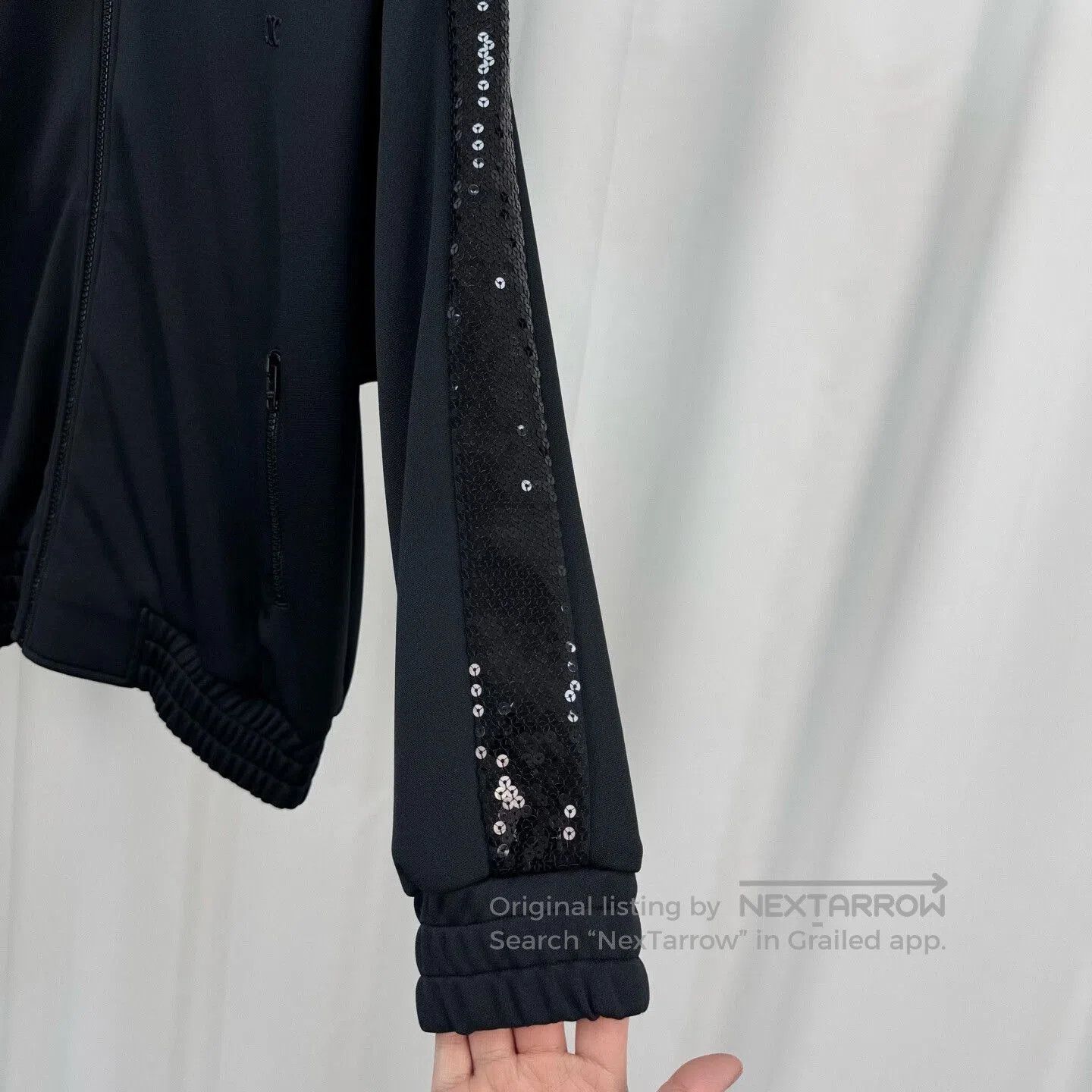 Celine black sequin embroidered zip jacket. Size XS / US 0-2 / IT 36-38 - 4 Thumbnail