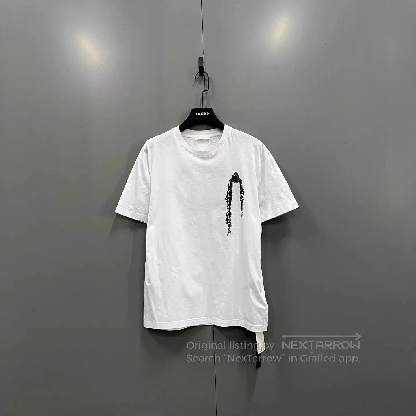 Prada White Short Sleeve Graphic T-Shirt. Size US L / EU 52-54 / 3 - 1 Thumbnail