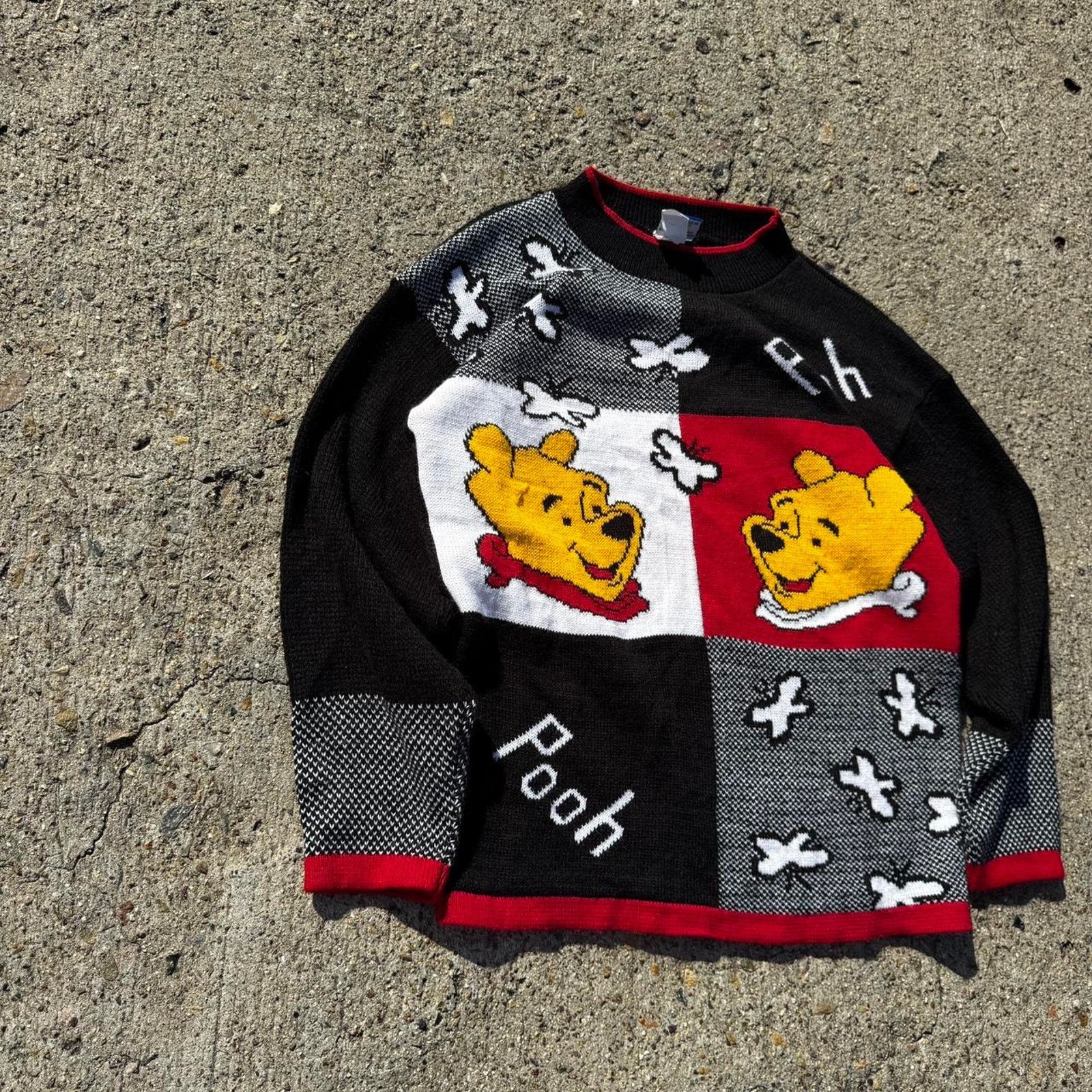 Disney Vintage 90s Winnie The Pooh Knitted Sweater – Size Medium Size US M / EU 48-50 / 2 - 2 Thumbnail