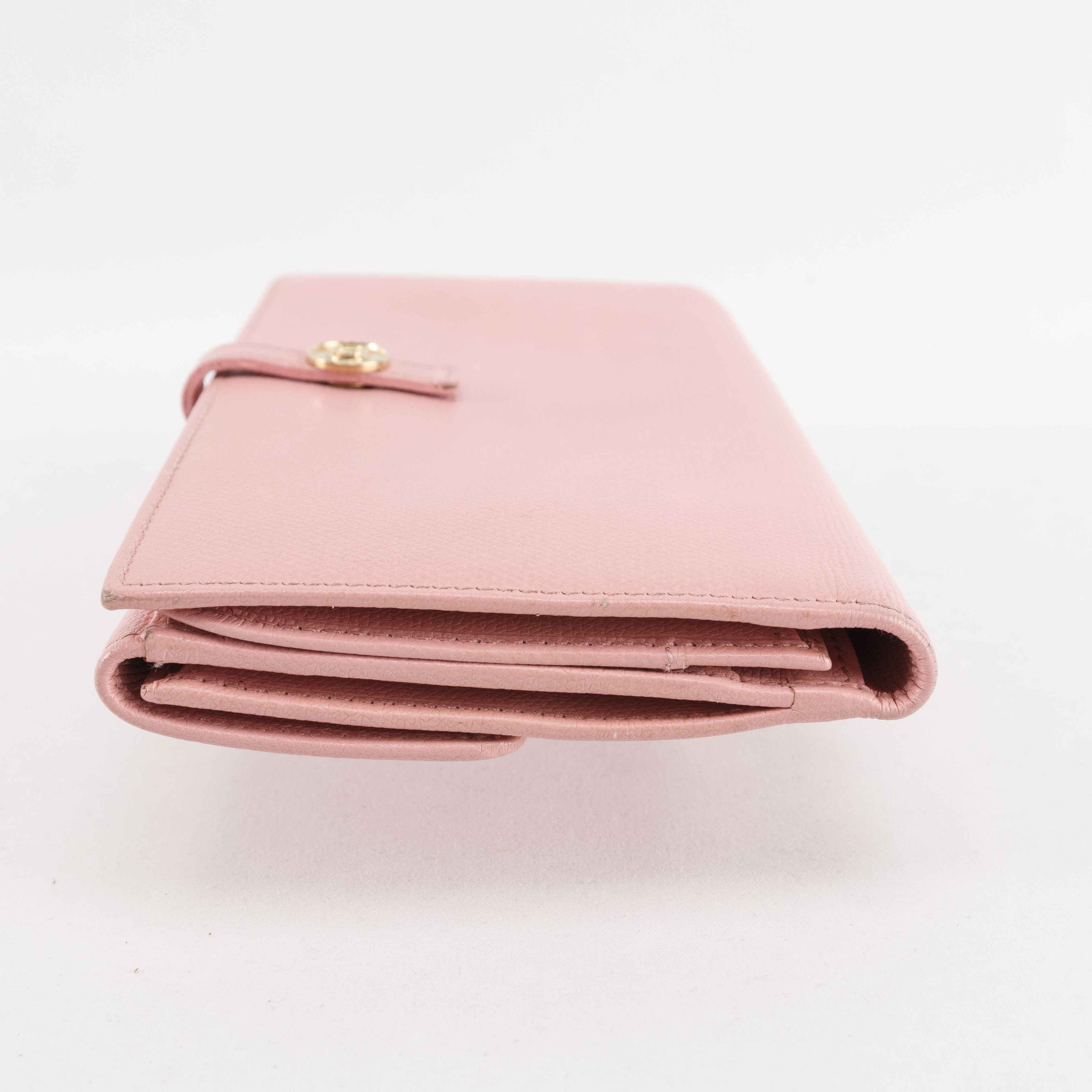 Chanel Chanel Classic Flap Long Wallet in Pink Caviar Leather Size ONE SIZE - 8 Thumbnail