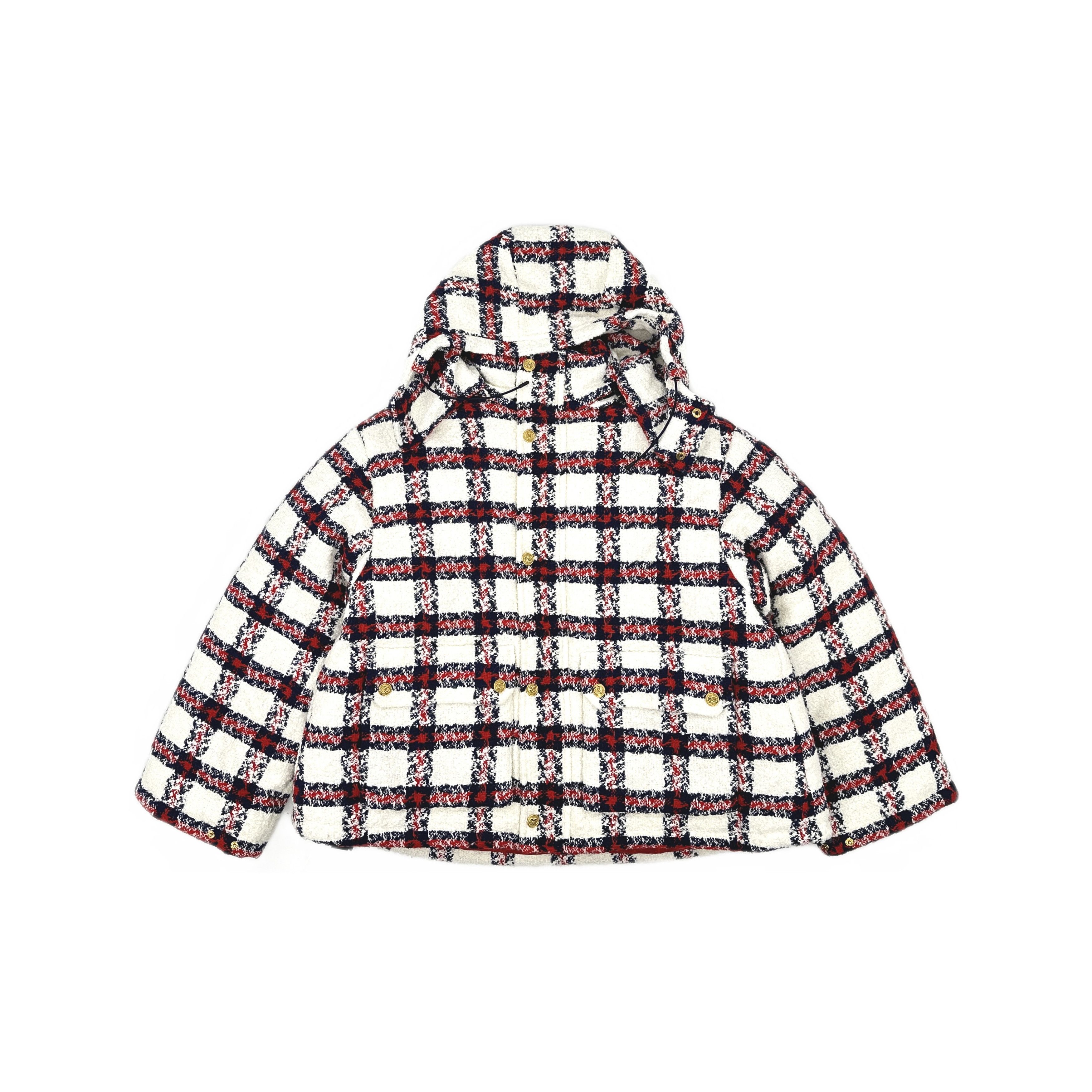 Gucci Gucci Plaid Tweed Hooded Jacket Size 42 Size M / US 6-8 / IT 42-44 - 1 Thumbnail