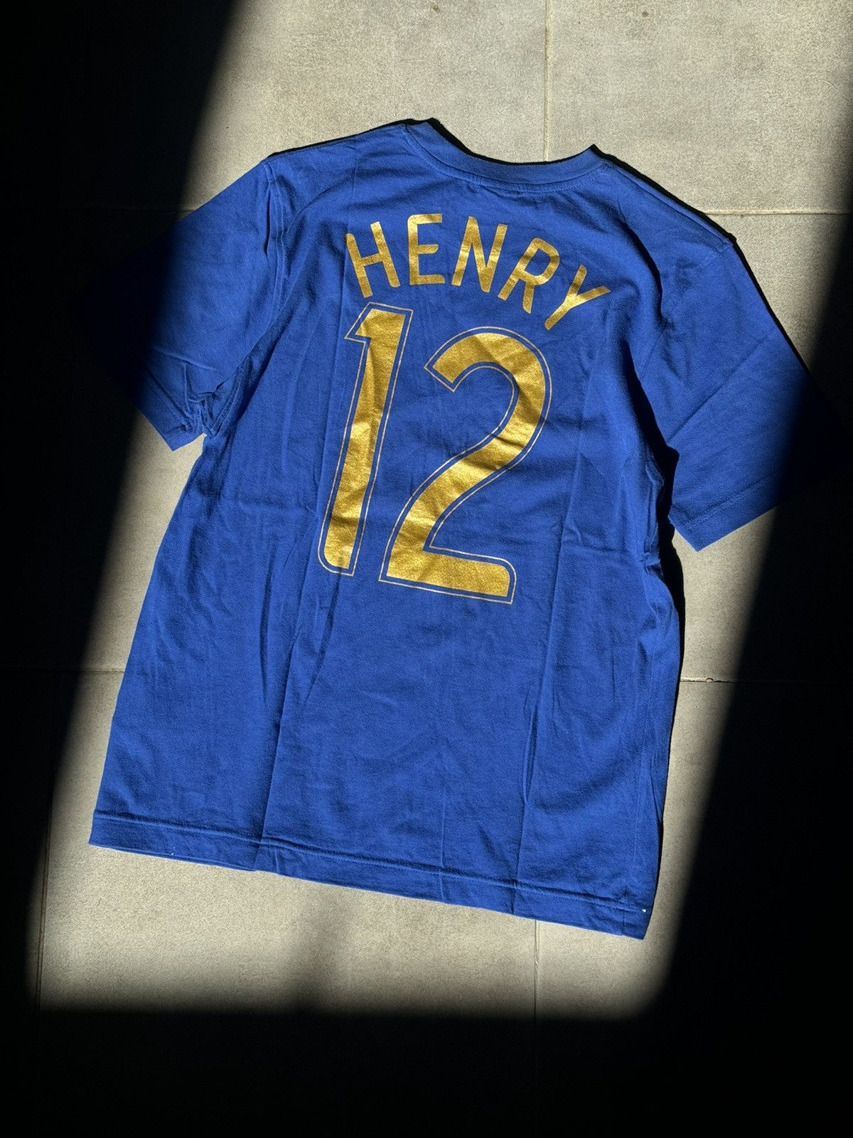 Nike × Vintage Y2K Nike France #12 Henry Blue Soccer Tee Vintage Size US M / EU 48-50 / 2 - 1 Thumbnail
