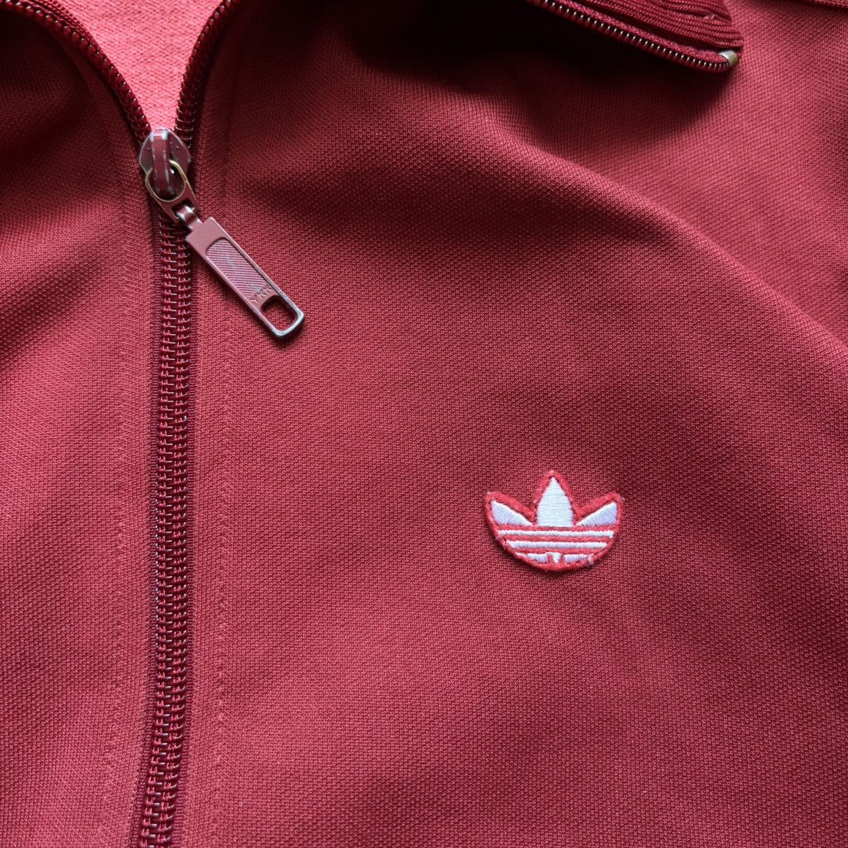 Adidas × Vintage Vintage Y2K Adidas Track Top Jacket Burgundy Mini logo Size US S / EU 44-46 / 1 - 3 Thumbnail