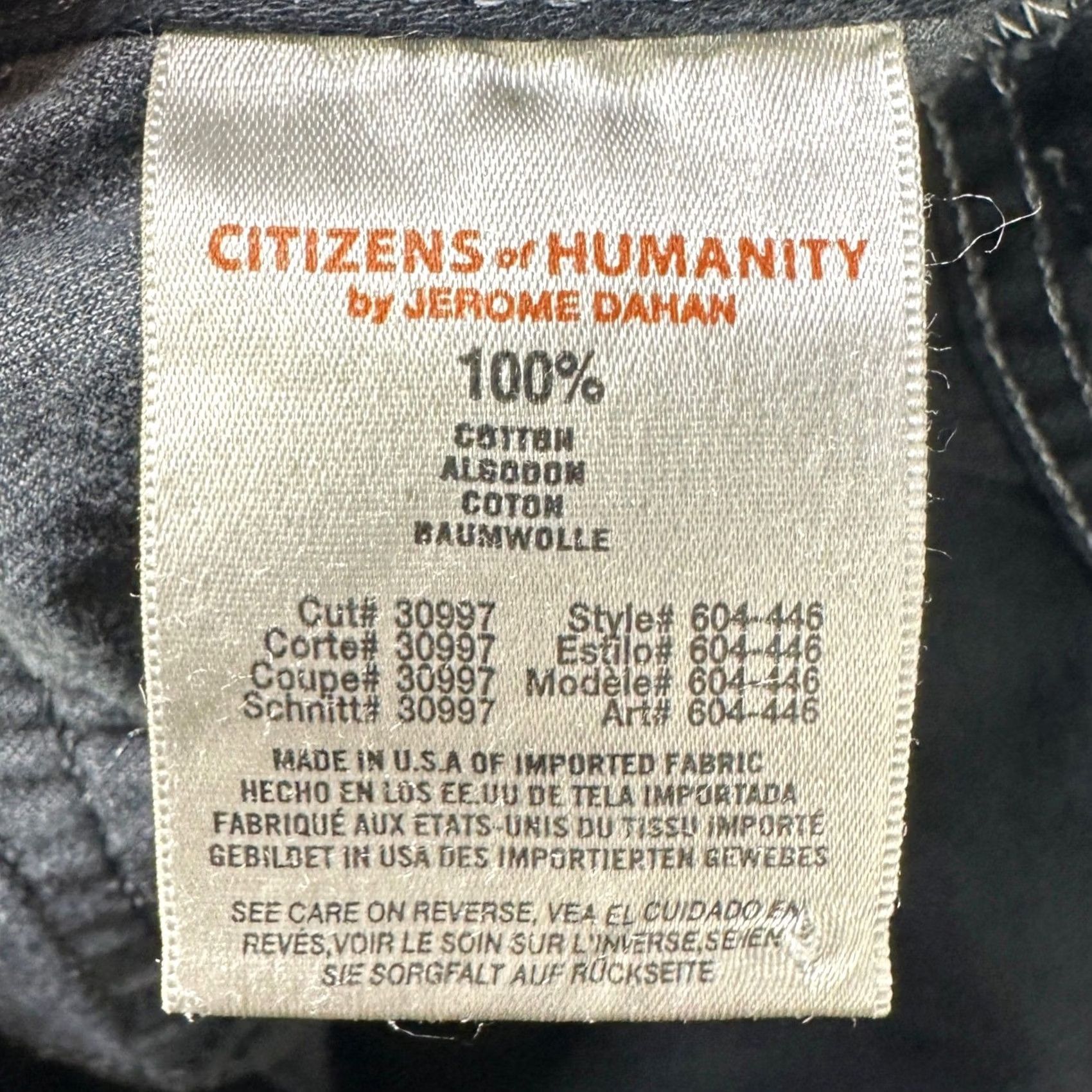 Citizens Of Humanity Citizens of Humanity SID Jeans Straight Black 5-Pocket Mens 33 Inseam 30 Button Zip Size US 33 - 6 Thumbnail