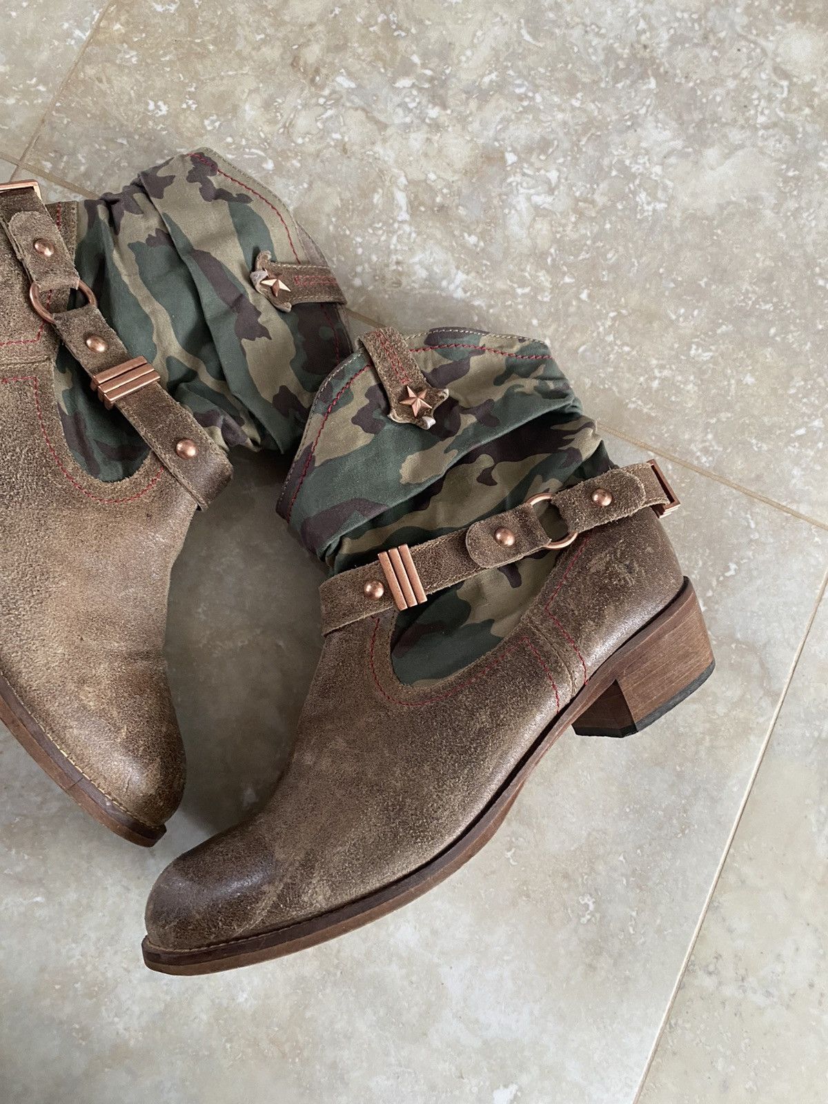 If Six Was Nine Vintage AS98 Buckle Biker Boots Rick Owens Style Airstep Y2K Size US 6.5 / EU 39-40 - 5 Thumbnail