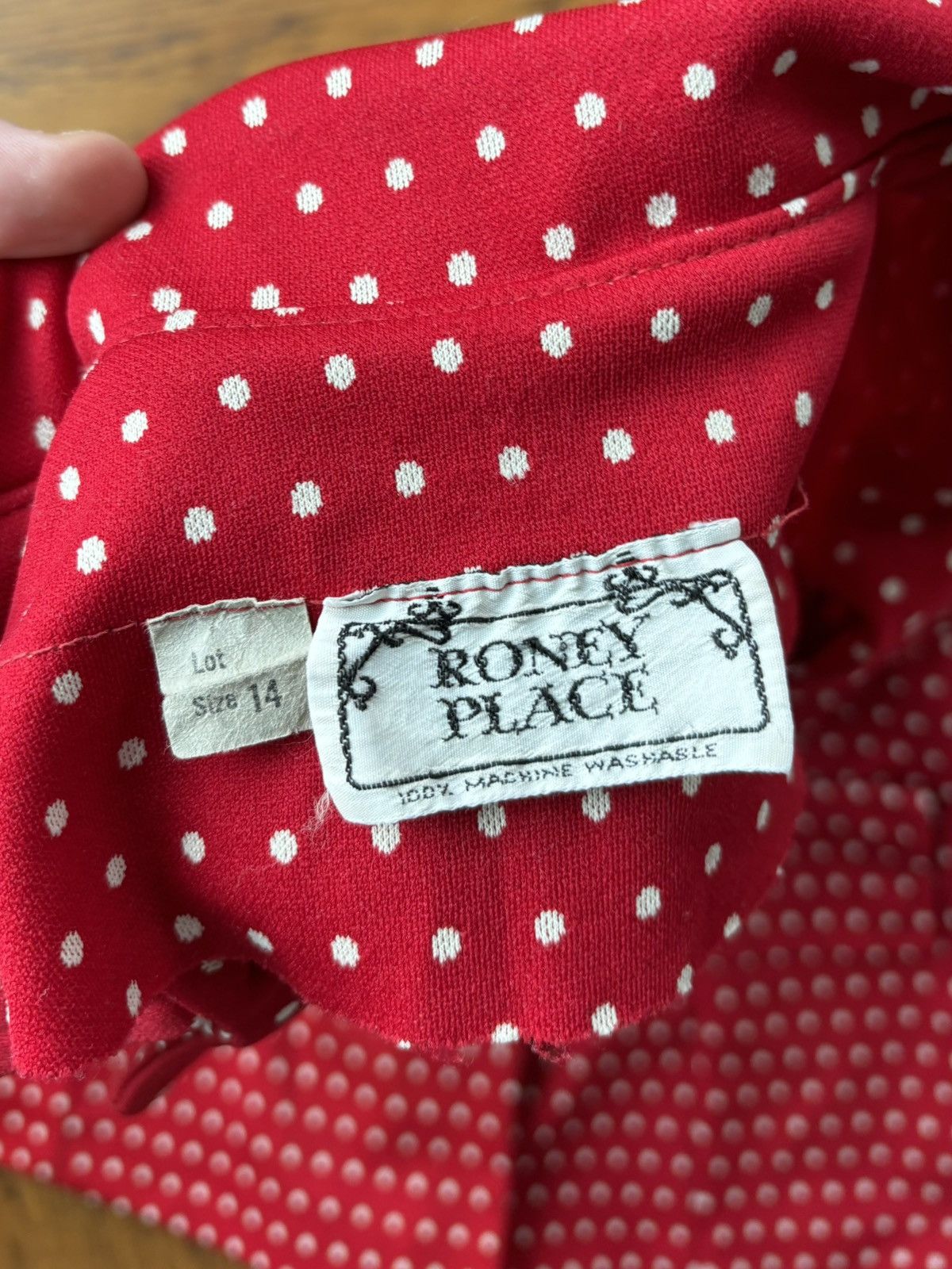 Vintage True Vintage Polka Dot Suit 1970s Two Piece Costume Set Size 34S - 5 Thumbnail