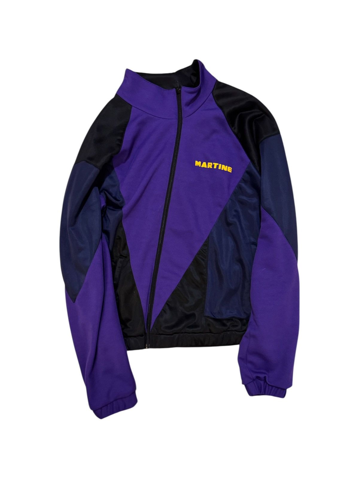 ジャケット・アウター martine rose twist track jacket S Martine Rose Purple and Black Twist Track Jacket Martine Rose