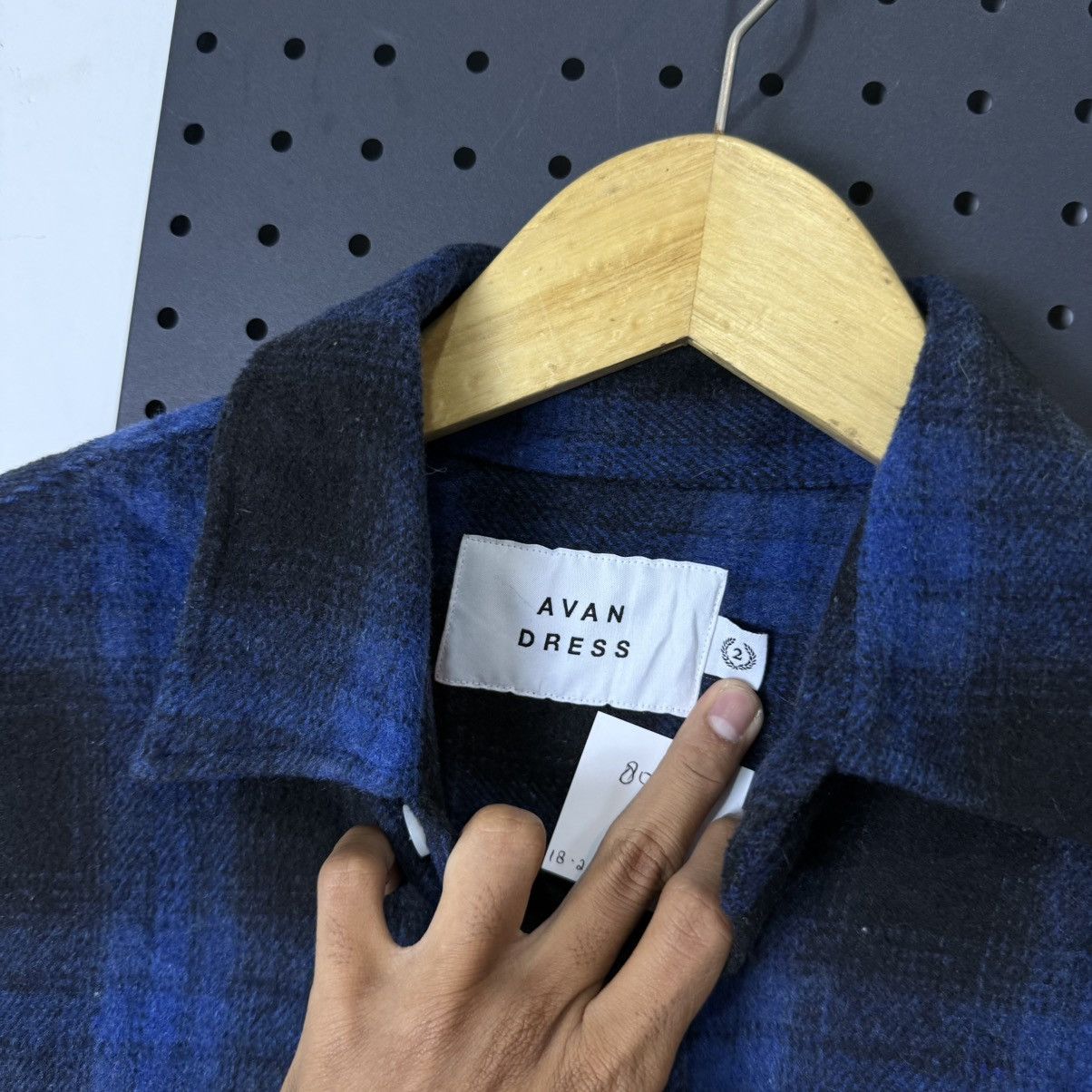 Japanese Brand AVAN DRESS wool flannel plaid veterano Size US XL / EU 56 / 4 - 5 Thumbnail