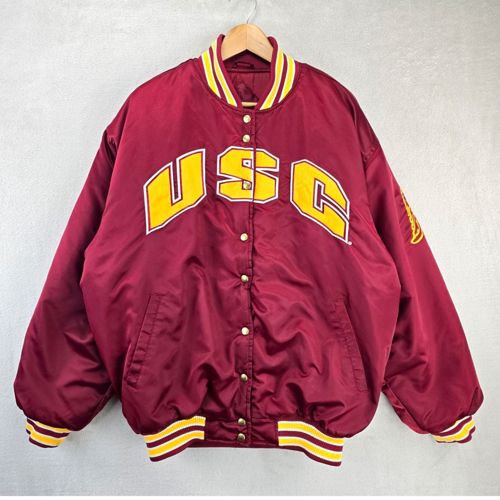 Colosseum Athletics Vintage USC Trojans Satin Jacket Large Bomber Colosseum 90s Size US L / EU 52-54 / 3 - 1 Thumbnail
