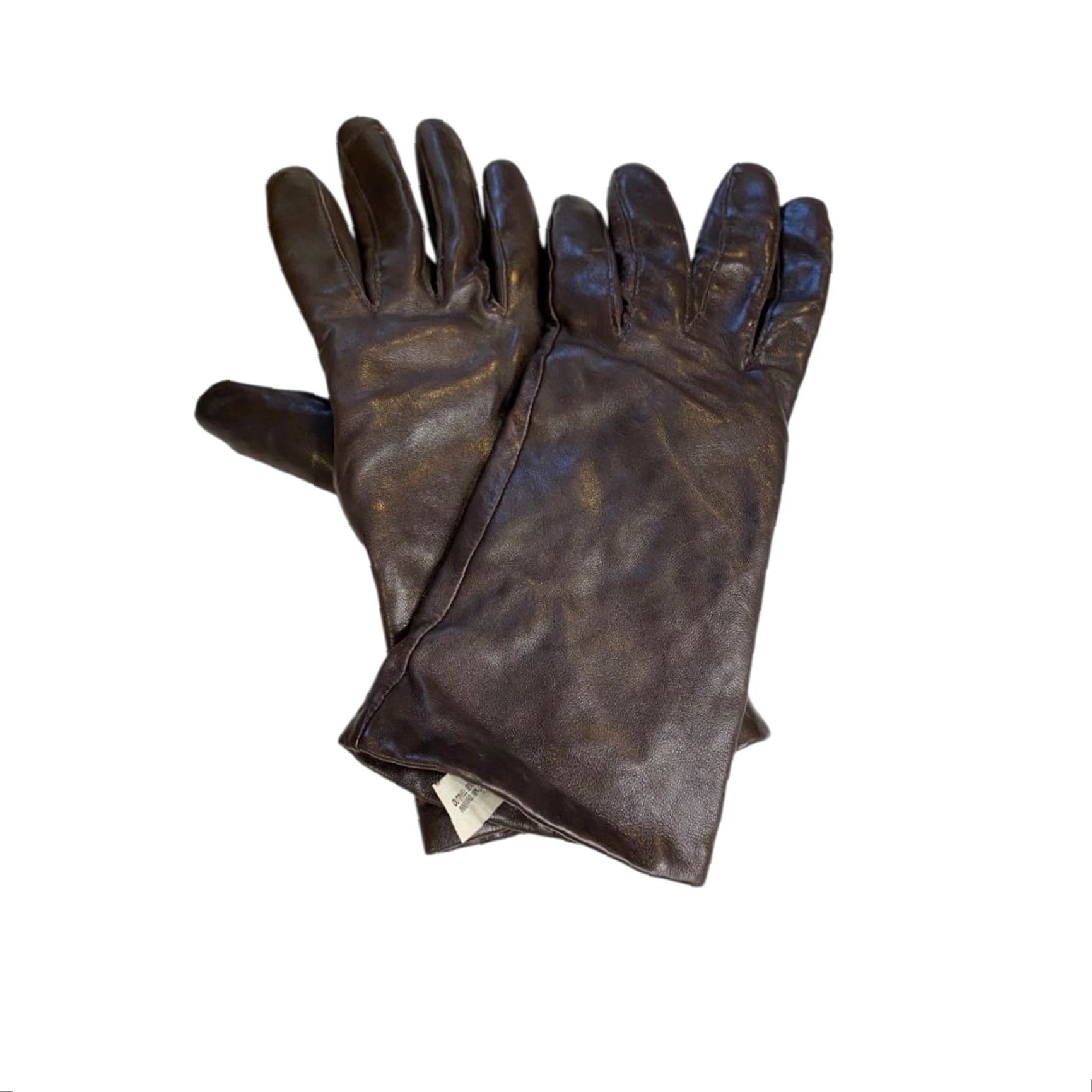 Vintage VINTAGE Isotoner Womens Gloves Leather Cashmere Lined Brown Size 7.5 Women's Gloves Brown Leather Cashmere Lined 7.5 Size ONE SIZE - 2 Thumbnail