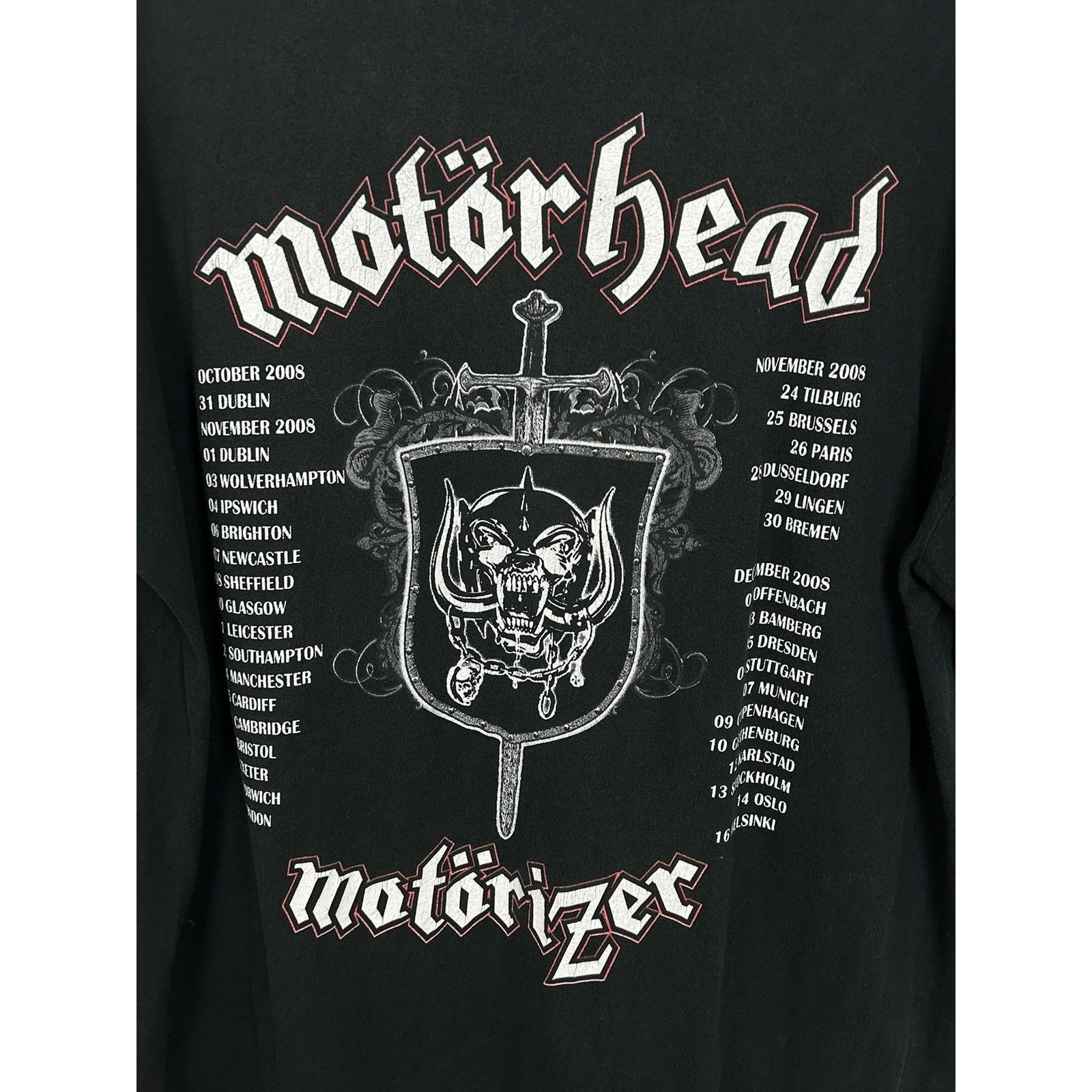 Band Tees 00s Vintage Motorhead 2008 Motorizer Tour T-Shirt In Black Size US XL / EU 56 / 4 - 7 Thumbnail
