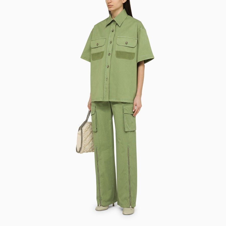 Stella McCartney o1d2blof1024 Over Shirt in Green Size XS / US 0-2 / IT 36-38 - 2 Thumbnail