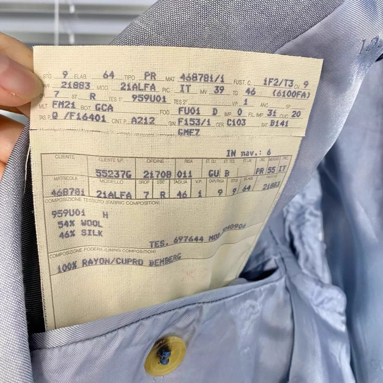 Gucci GUCCI Custom SB Blue Blazer w/ Embroidered AO Logo Lining Size US S / EU 44-46 / 1 - 4 Thumbnail