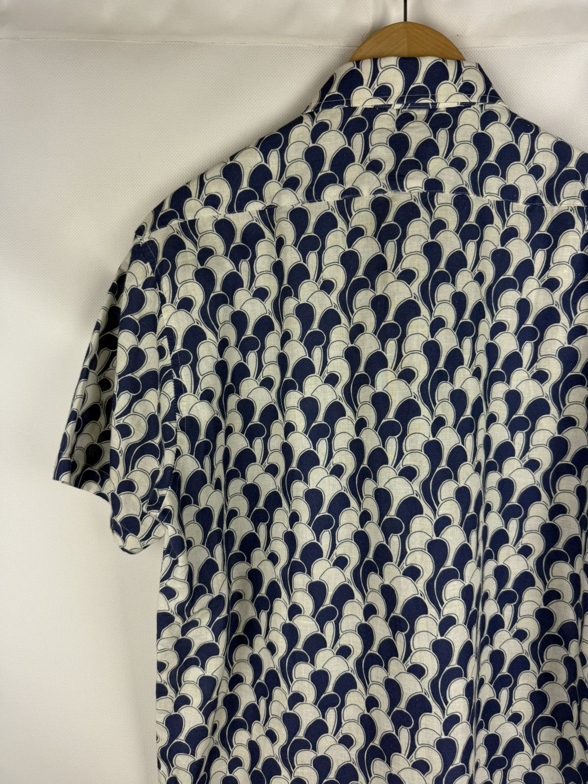 Far Afield Afield Men’s Short Sleeve Linen Patterned Button Up Shirt Size US M / EU 48-50 / 2 - 17 Thumbnail