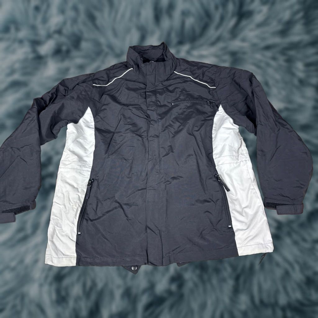 Vintage Athletech Windbreaker Jacket Mens L Black & Gray Bomber Style Men’s Regular Size Size US L / EU 52-54 / 3 - 1 Thumbnail