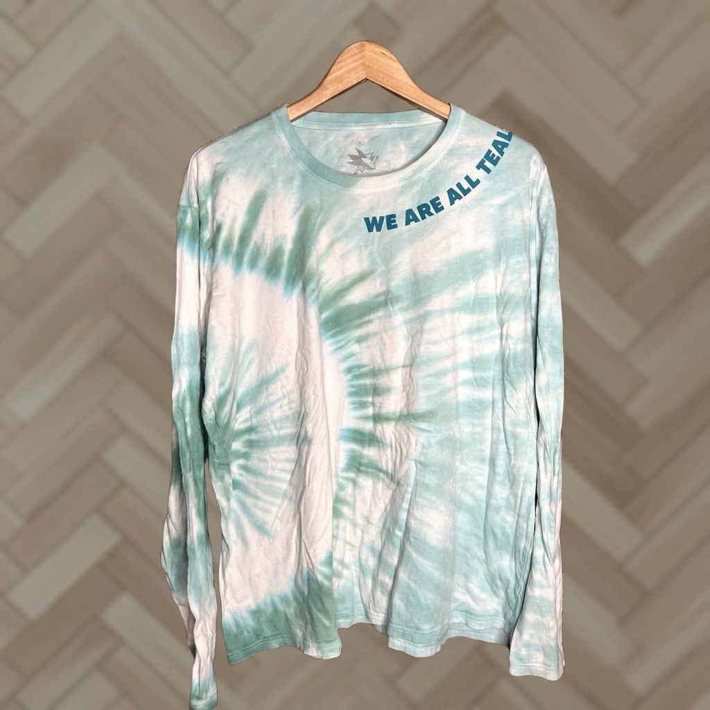 Altea San Jose Sharks Womens T-Shirt XL Long Sleeve Teal Tie Dye Size XL / US 12-14 / IT 48-50 - 1 Thumbnail