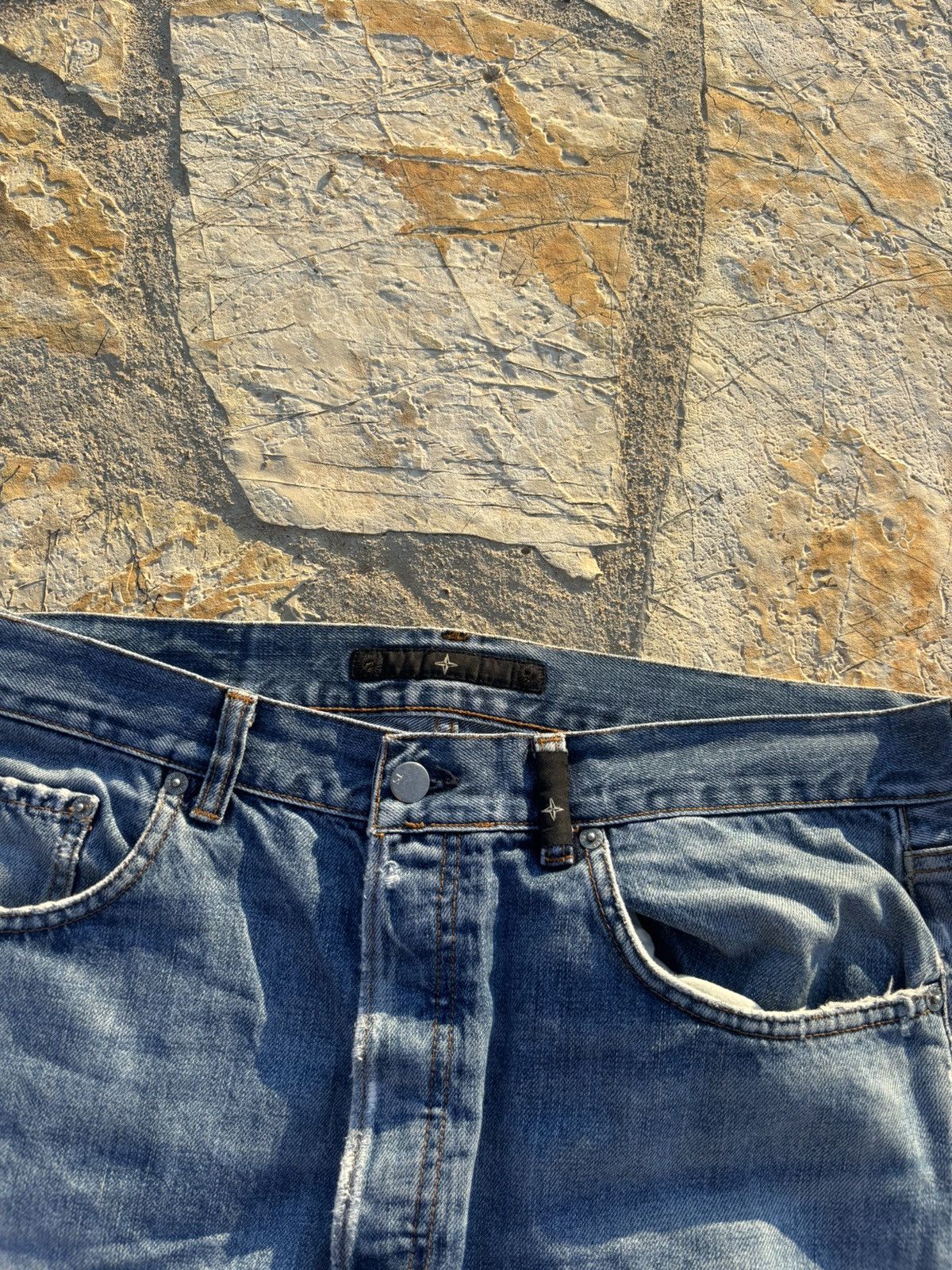 Japanese Brand × Stone Island × Vintage 90s Vintage Stone Island Jeans Denim Pants Rare S.I Wideleg Size US 38 / EU 54 - 9 Thumbnail