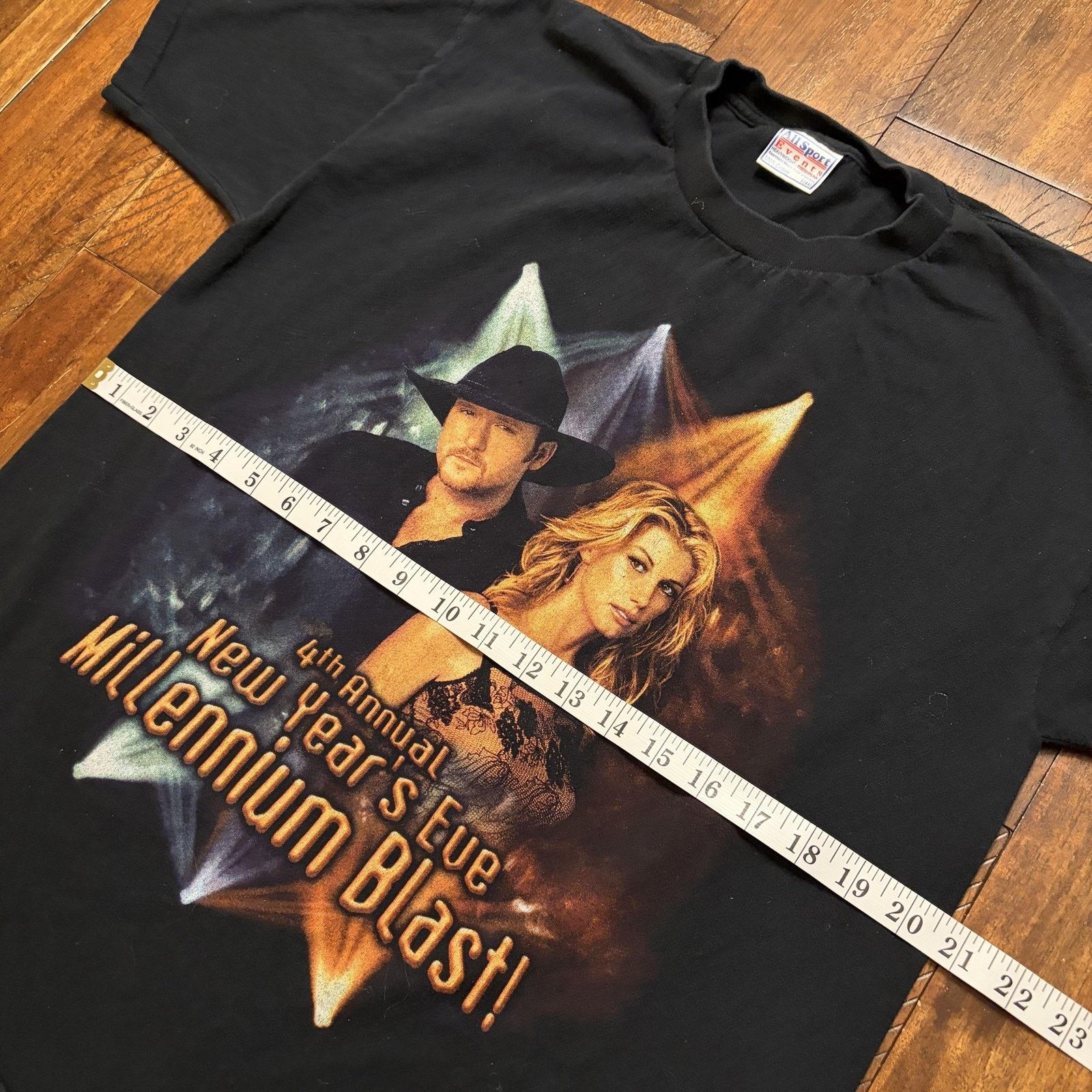 Vintage Vtg Tim McGraw Faith Hill Shirt Mens L New Years Eve T-Shirt Size US L / EU 52-54 / 3 - 6 Thumbnail