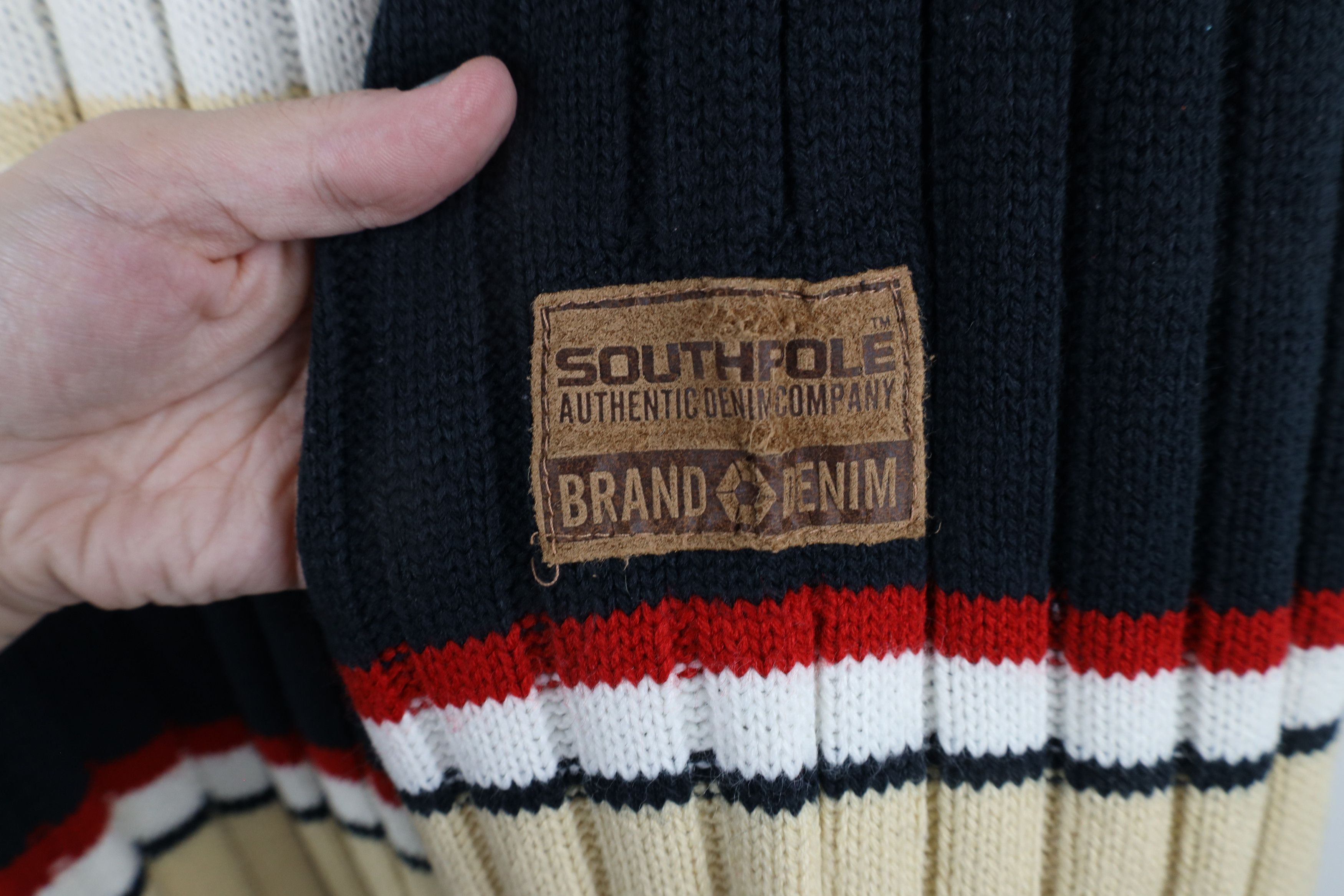 Southpole × Vintage Vintage 90s Southpole Chunky Ribbed Knit Mock Neck Sweater Size US XL / EU 56 / 4 - 4 Thumbnail