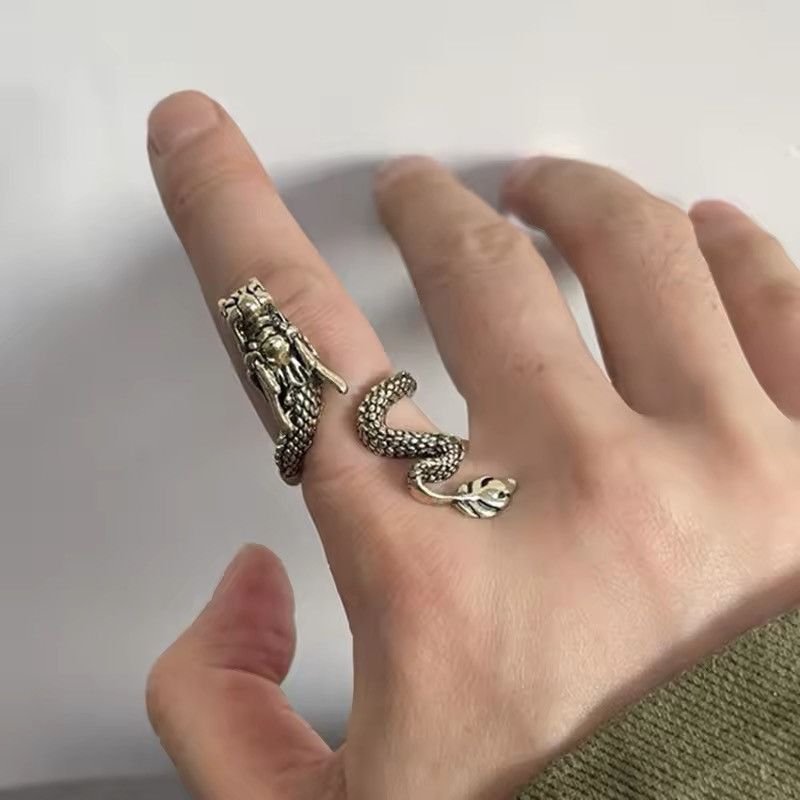 Jewelry × Vintage Dragon Cigarette Holder Ring Size ONE SIZE - 3 Thumbnail