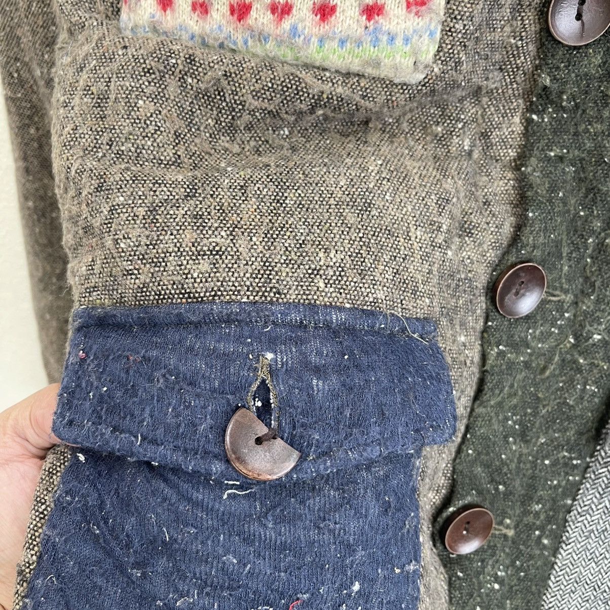 Japanese Brand Vintage Patchwork Wool Button Jacket Size US S / EU 44-46 / 1 - 10 Thumbnail