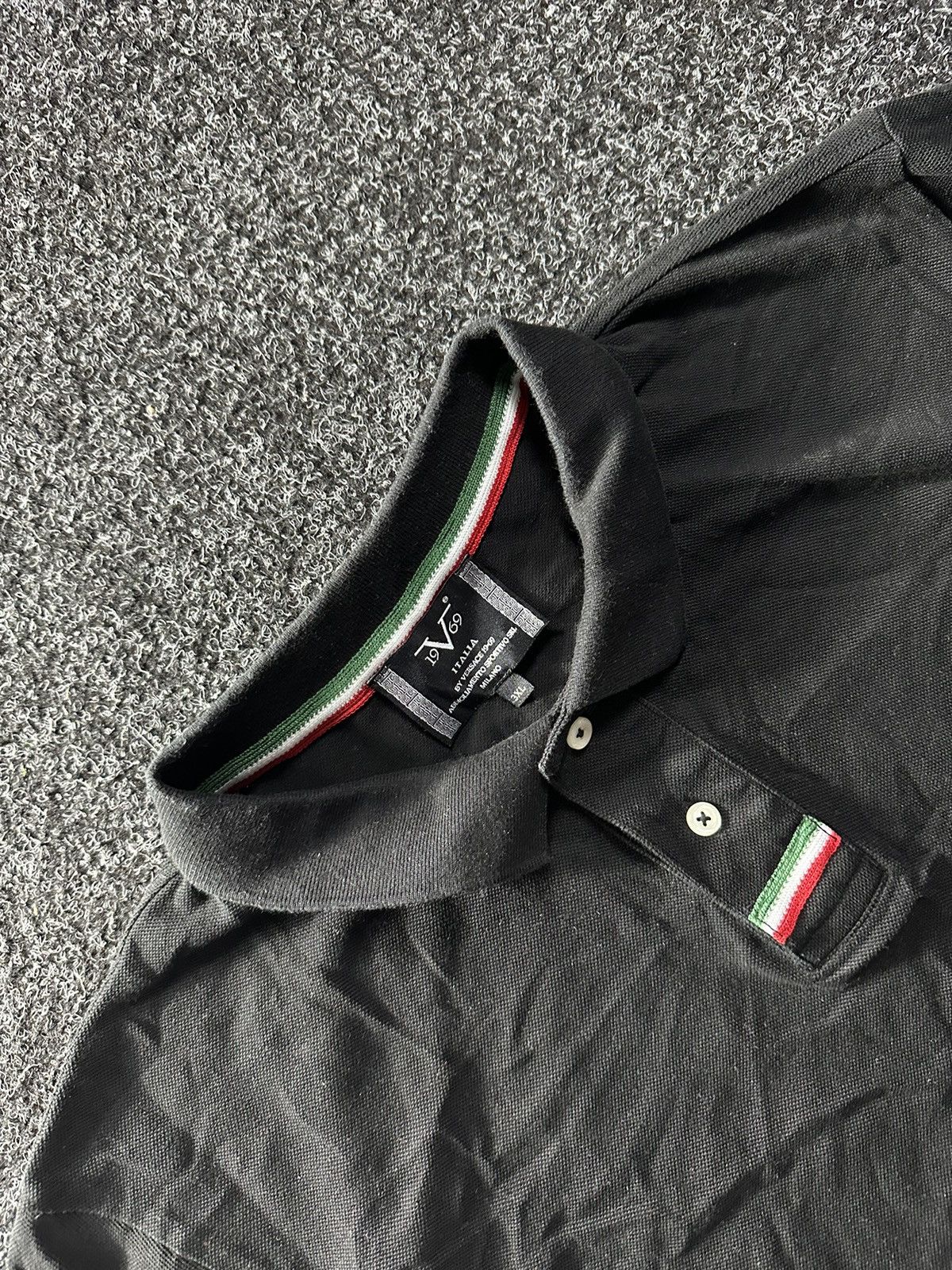 Designer × Versace × Vintage 🚨VNTG VERSACE POLO BLACK LOGO very rare 00s big logo Size US XXL / EU 58 / 5 - 4 Thumbnail