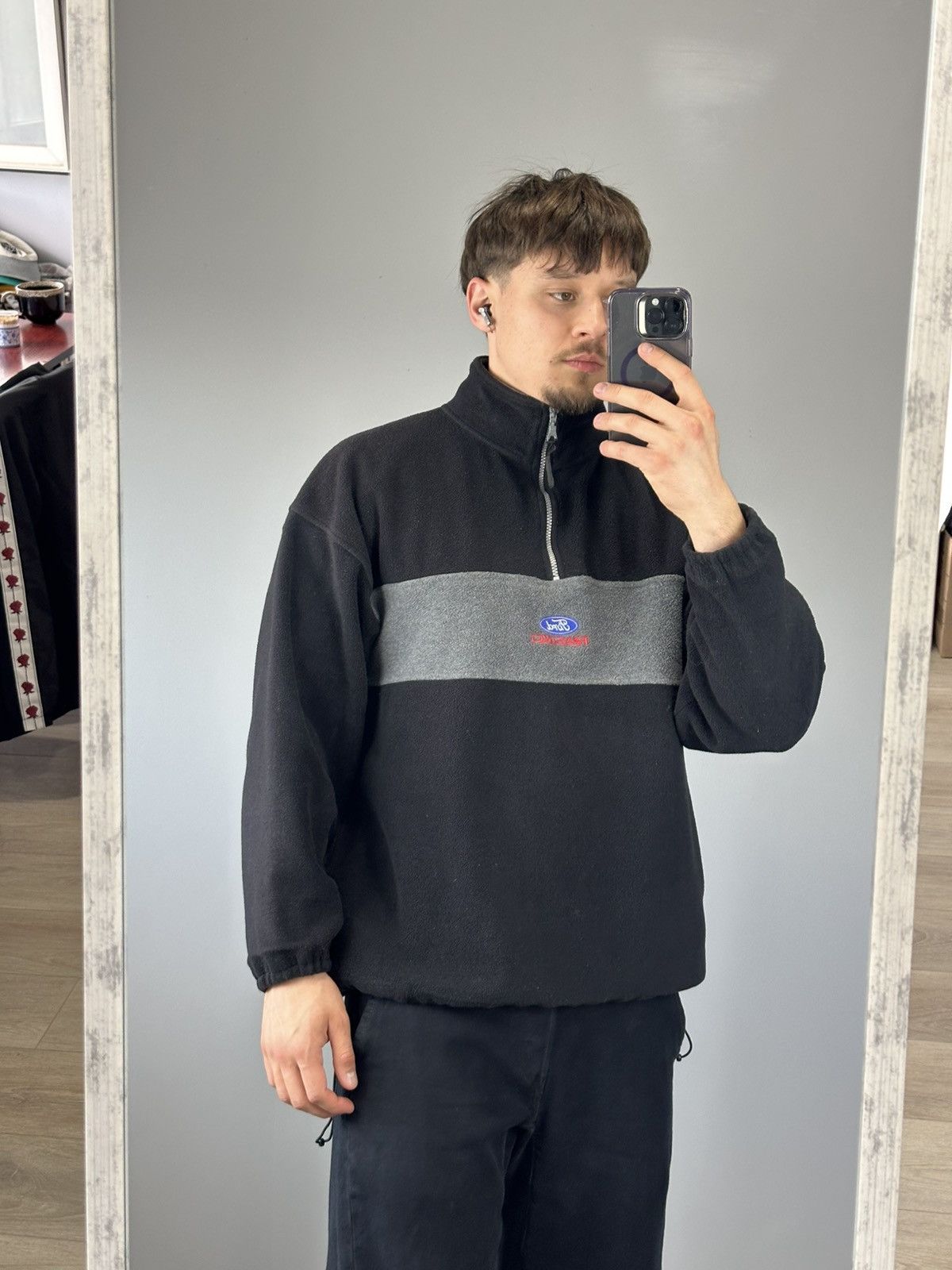 Ford × Vintage Ford Racing vintage fleece mens rare black Size US L / EU 52-54 / 3 - 10 Thumbnail