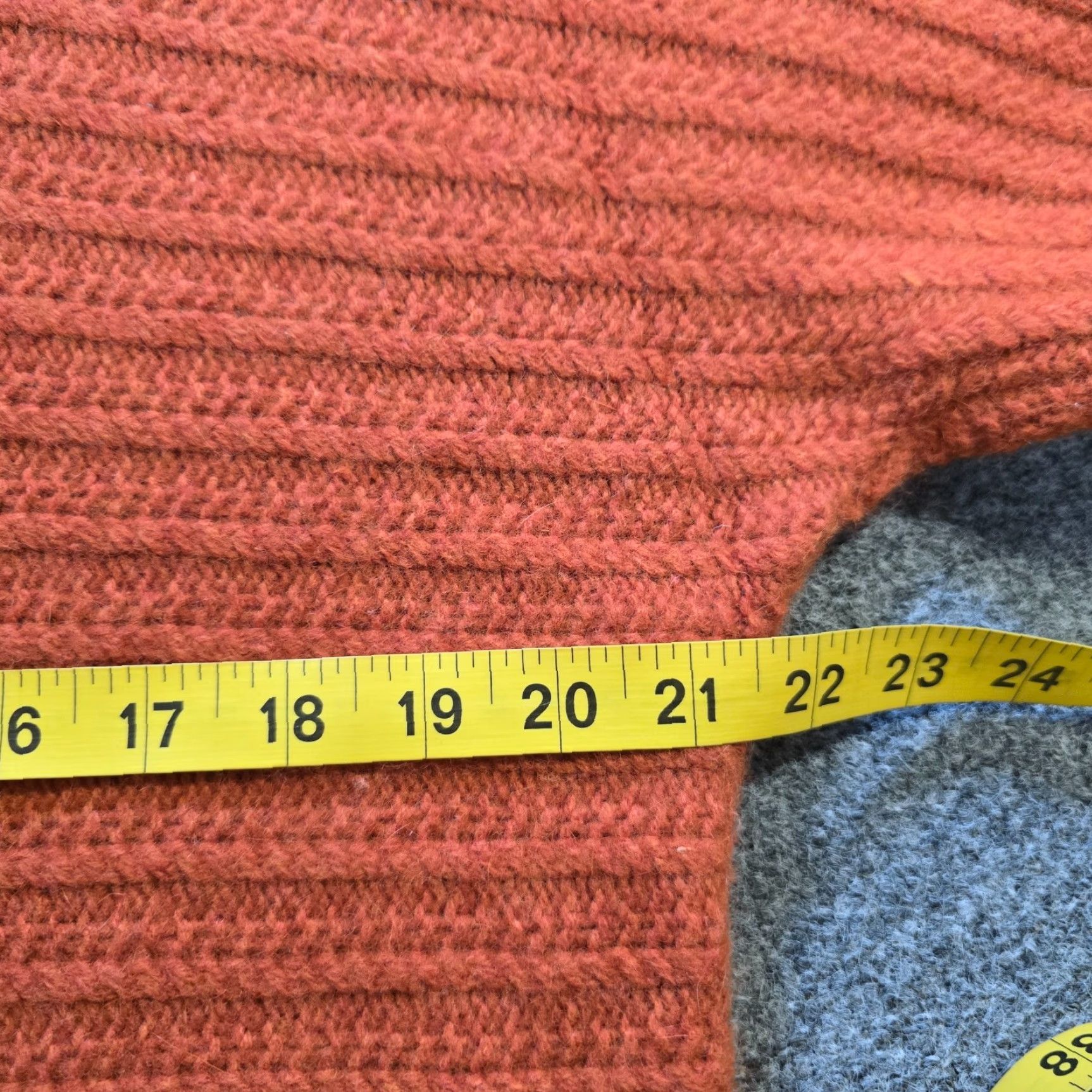 Vintage Garnet Hill Sweater Womens Size L Orange Wool Angora Rabbit Hair Textured Casual Pullover Knit Long Sleeve Round Neck Classic, Regular Fit, Women Size L / US 10 / IT 46 - 6 Thumbnail